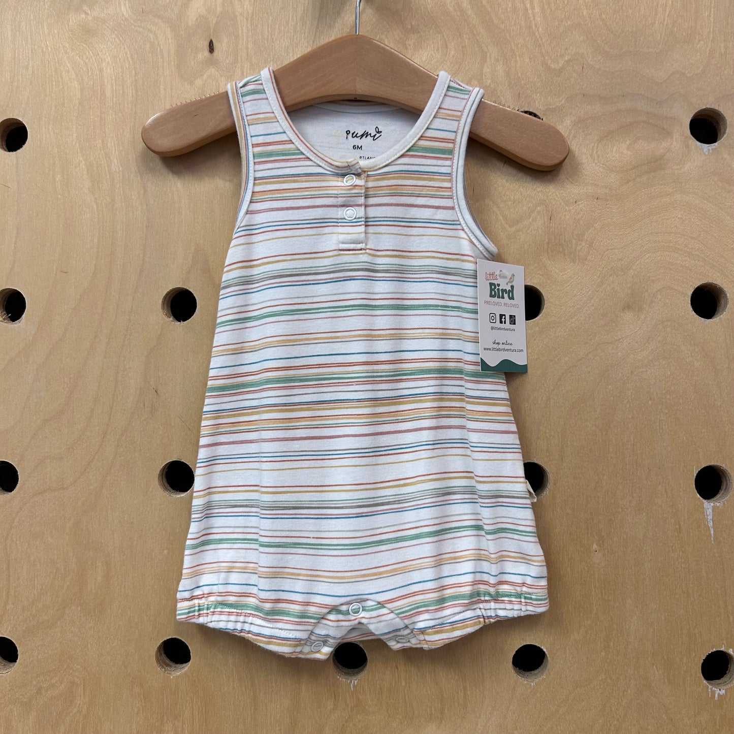 Neutrals Striped Romper