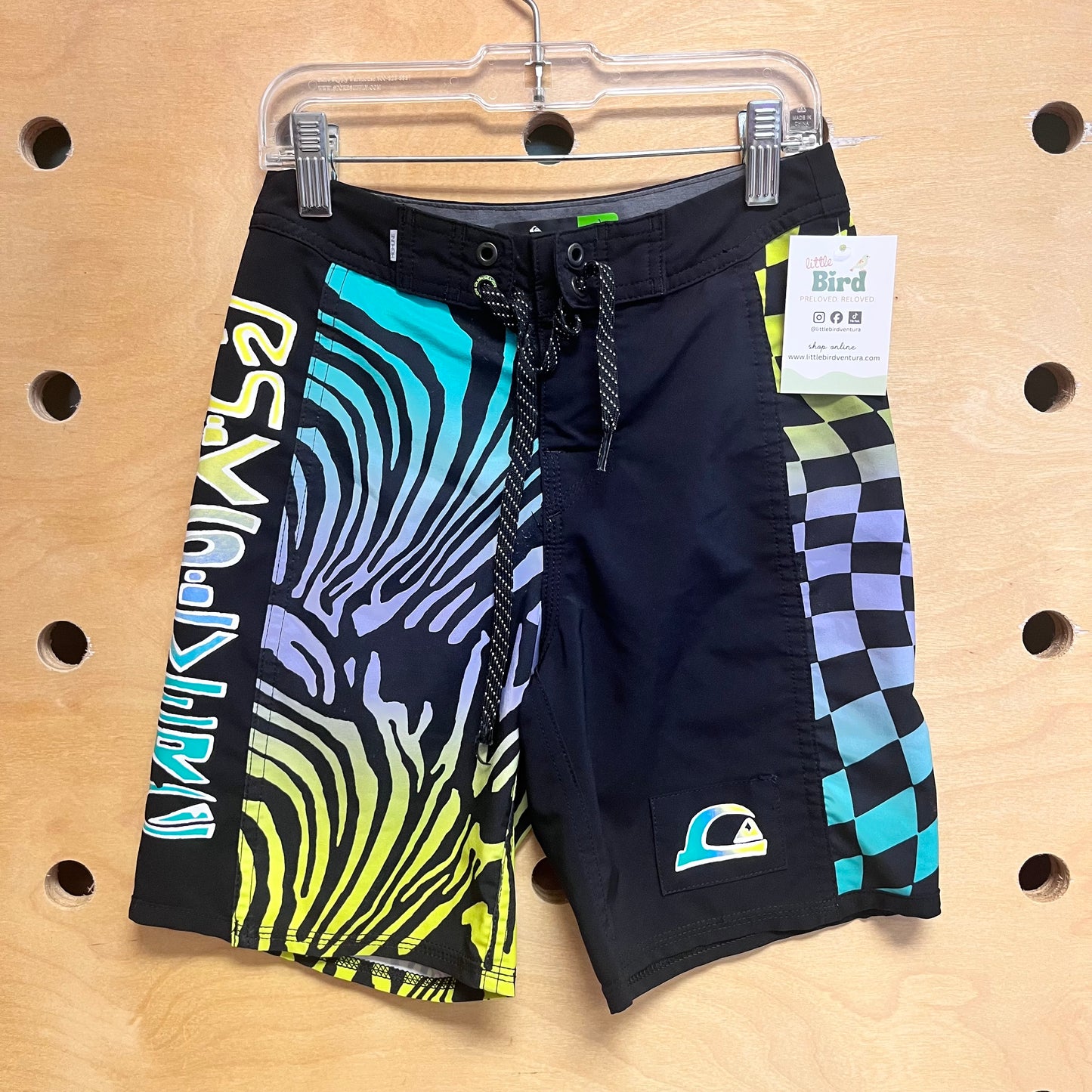 Black Colorful Board Shorts