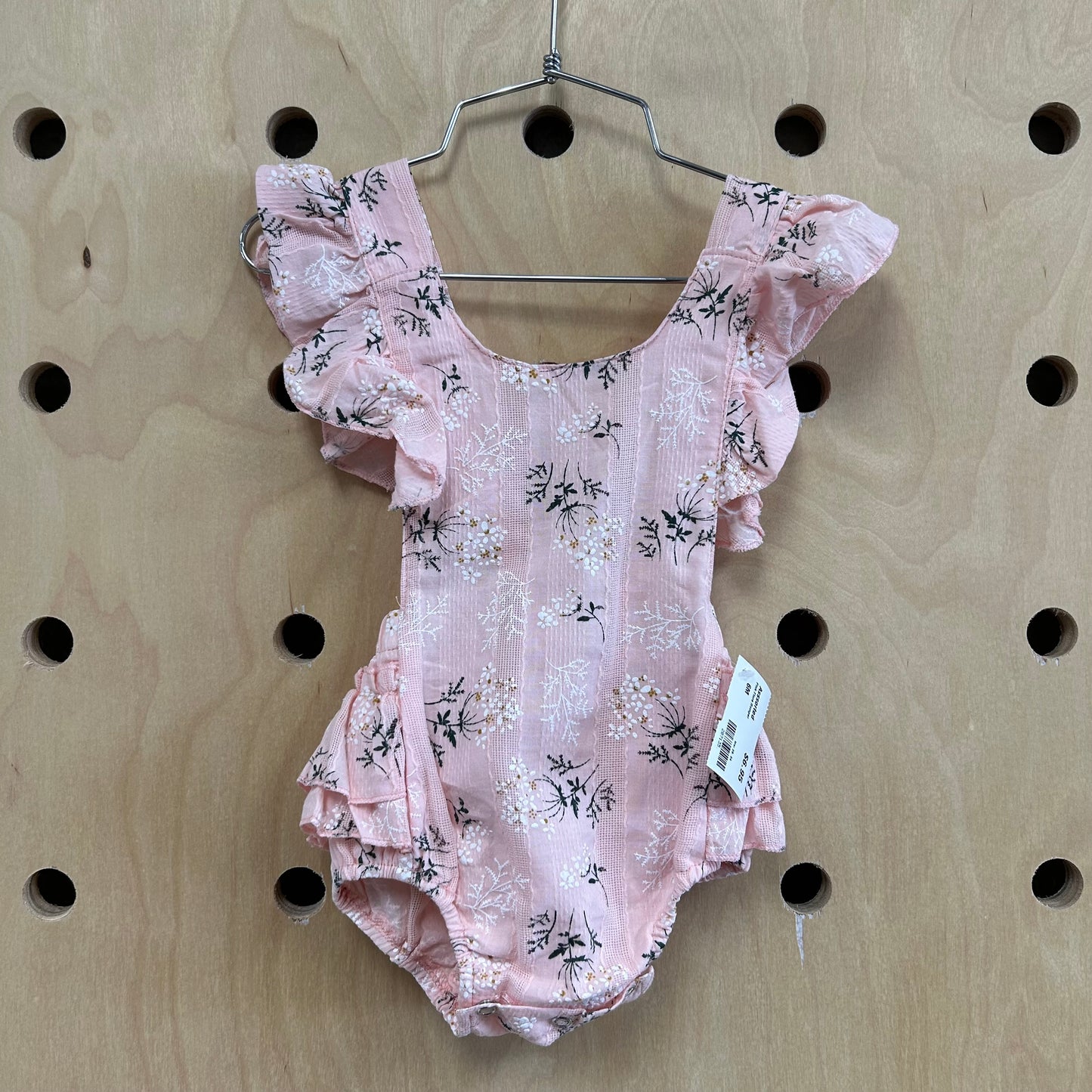 Pink Floral Romper