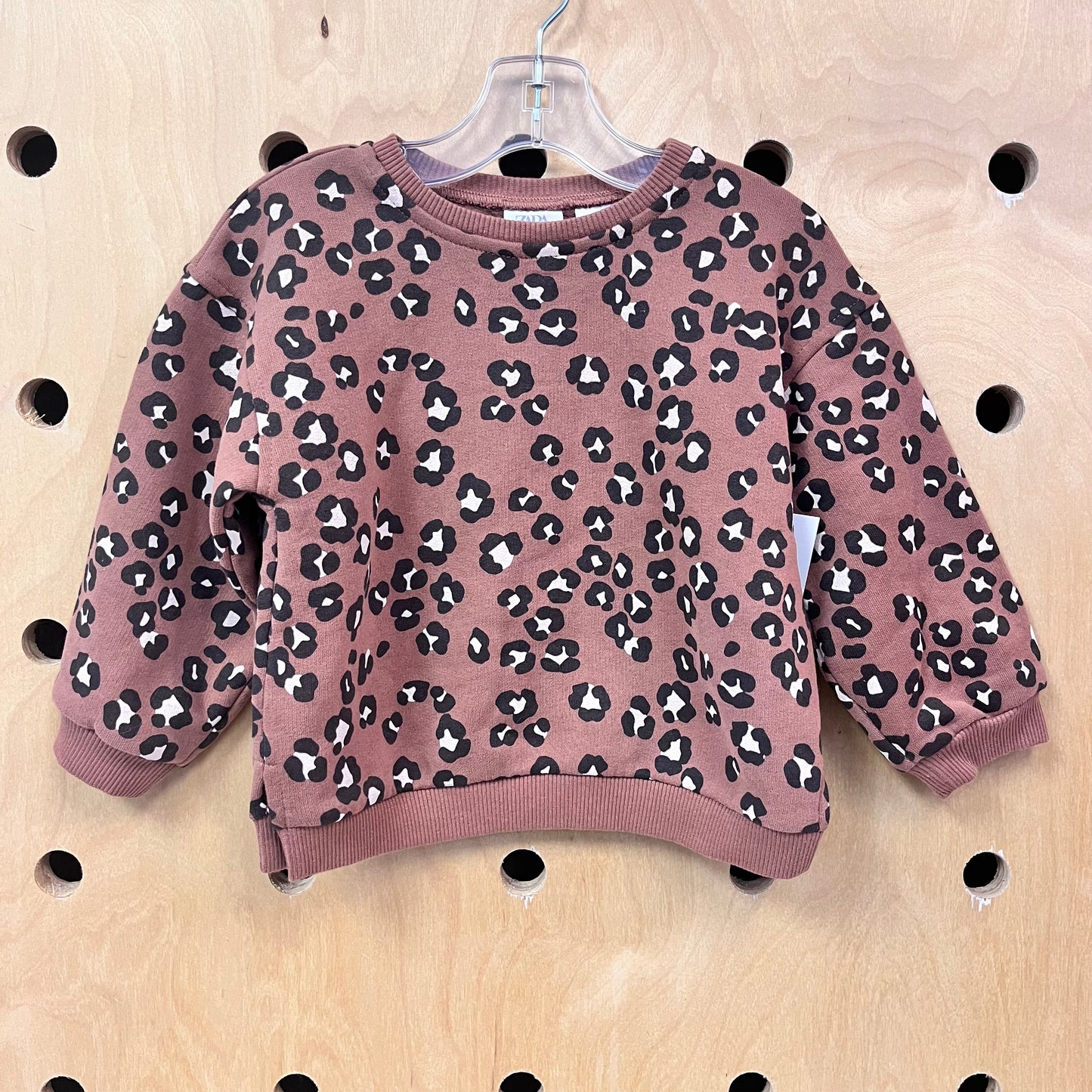 Brown Animal Print Pullover NEW!