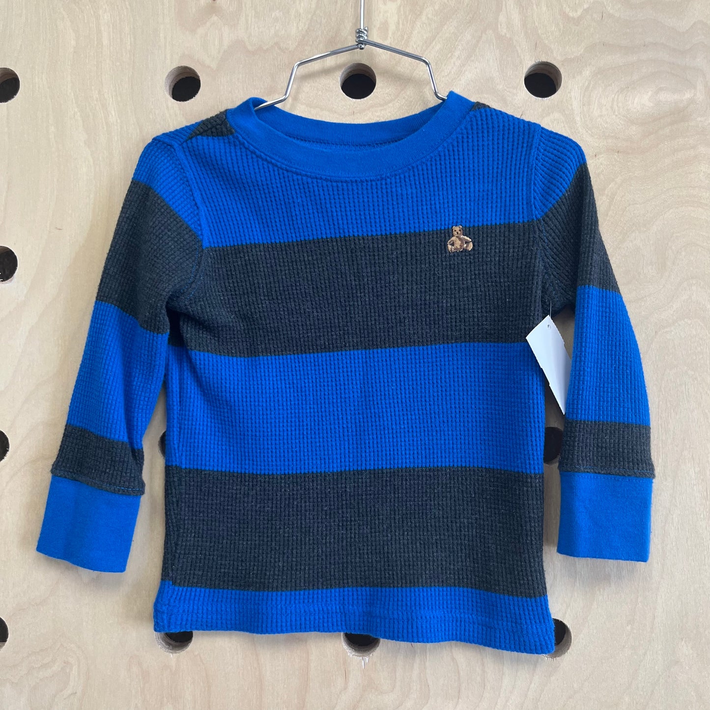 Blue & Grey Long Sleeve Thermal Tee