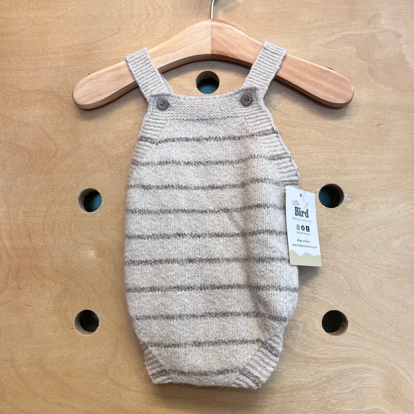 Tan/Brown Knit Romper