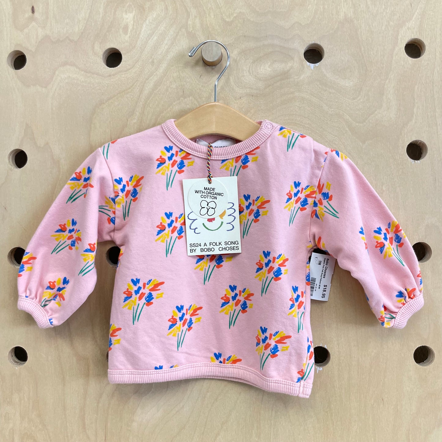 Organic Pink Folk Song Pullover NEW!
