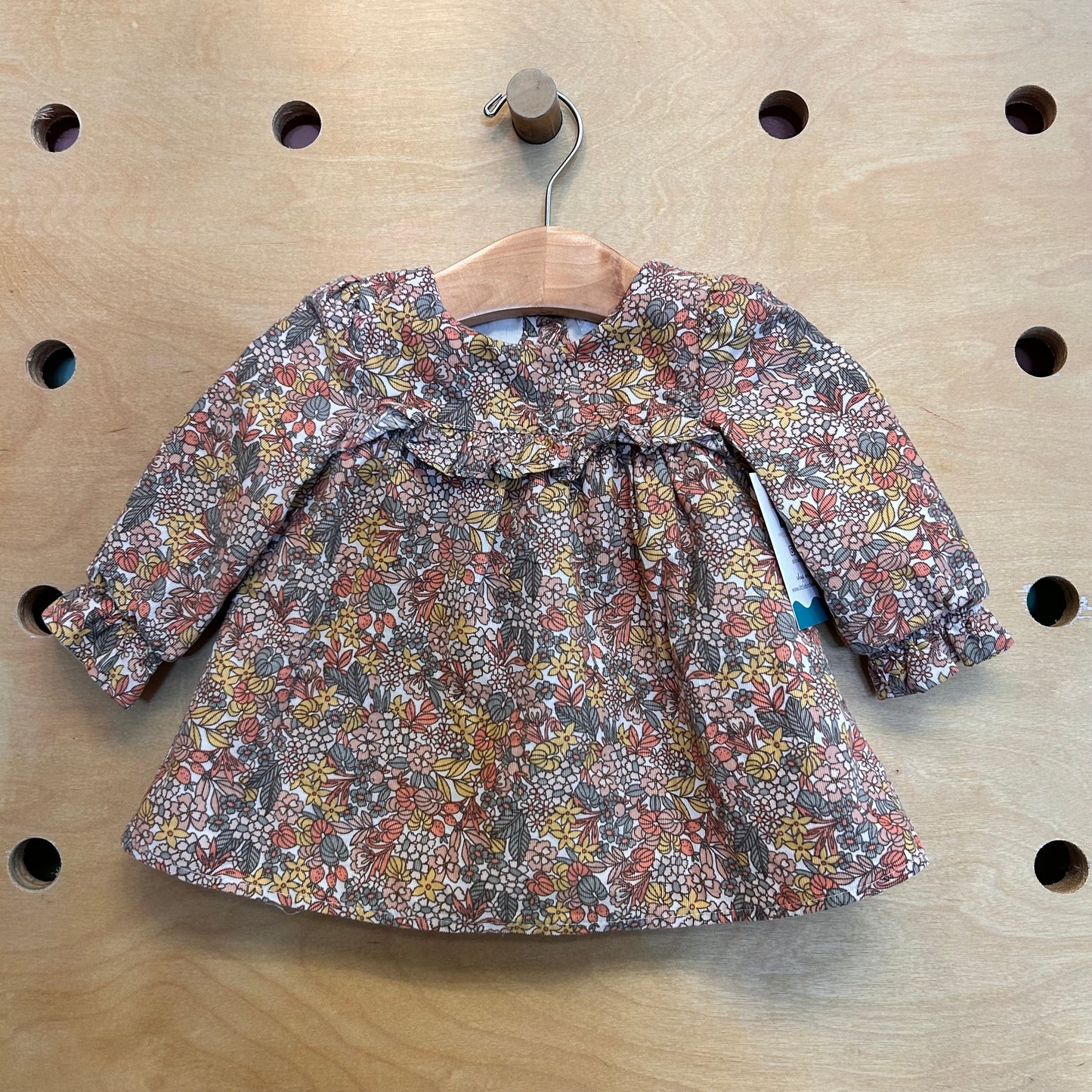 Yellow/Pink Floral Cord Dress