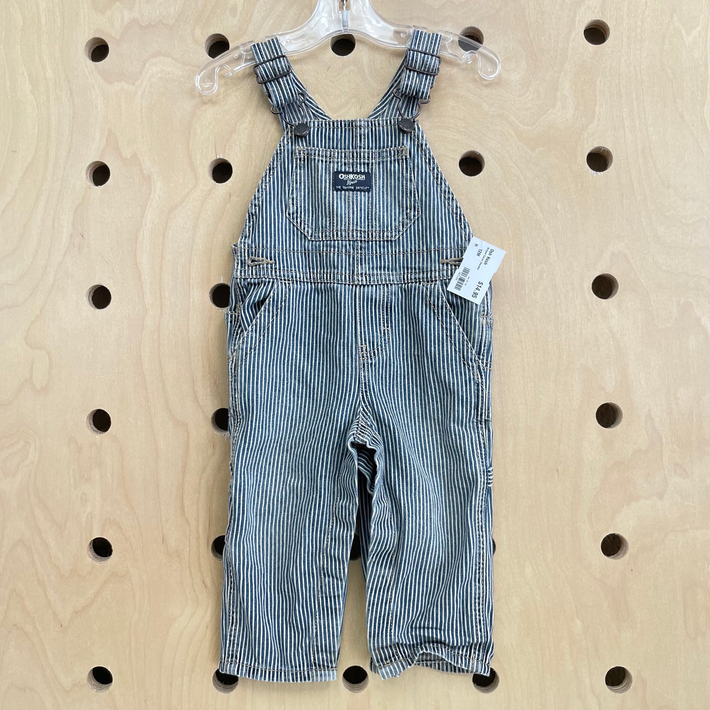 Striped Denim Overalls