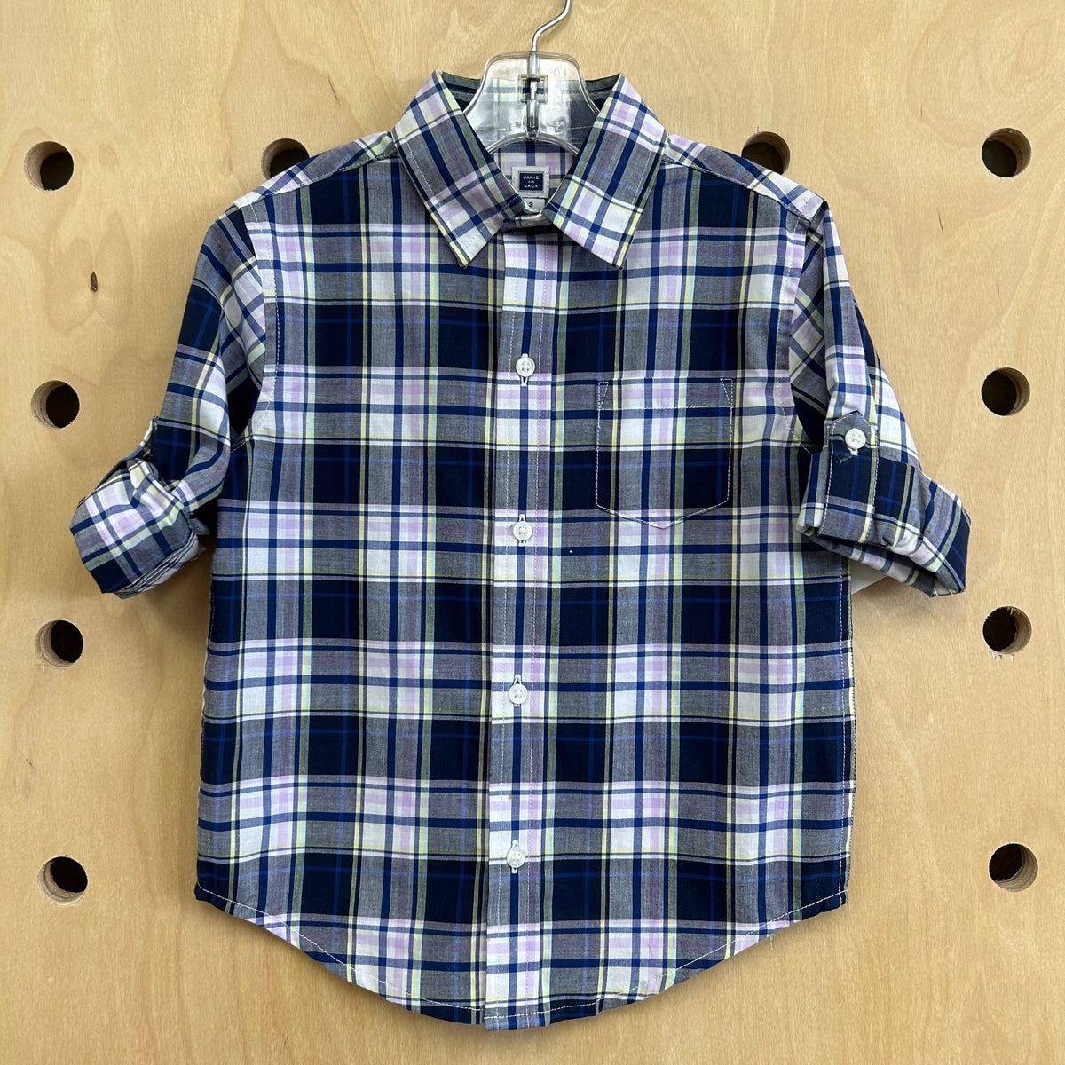 Blue & Purple Plaid Shirt