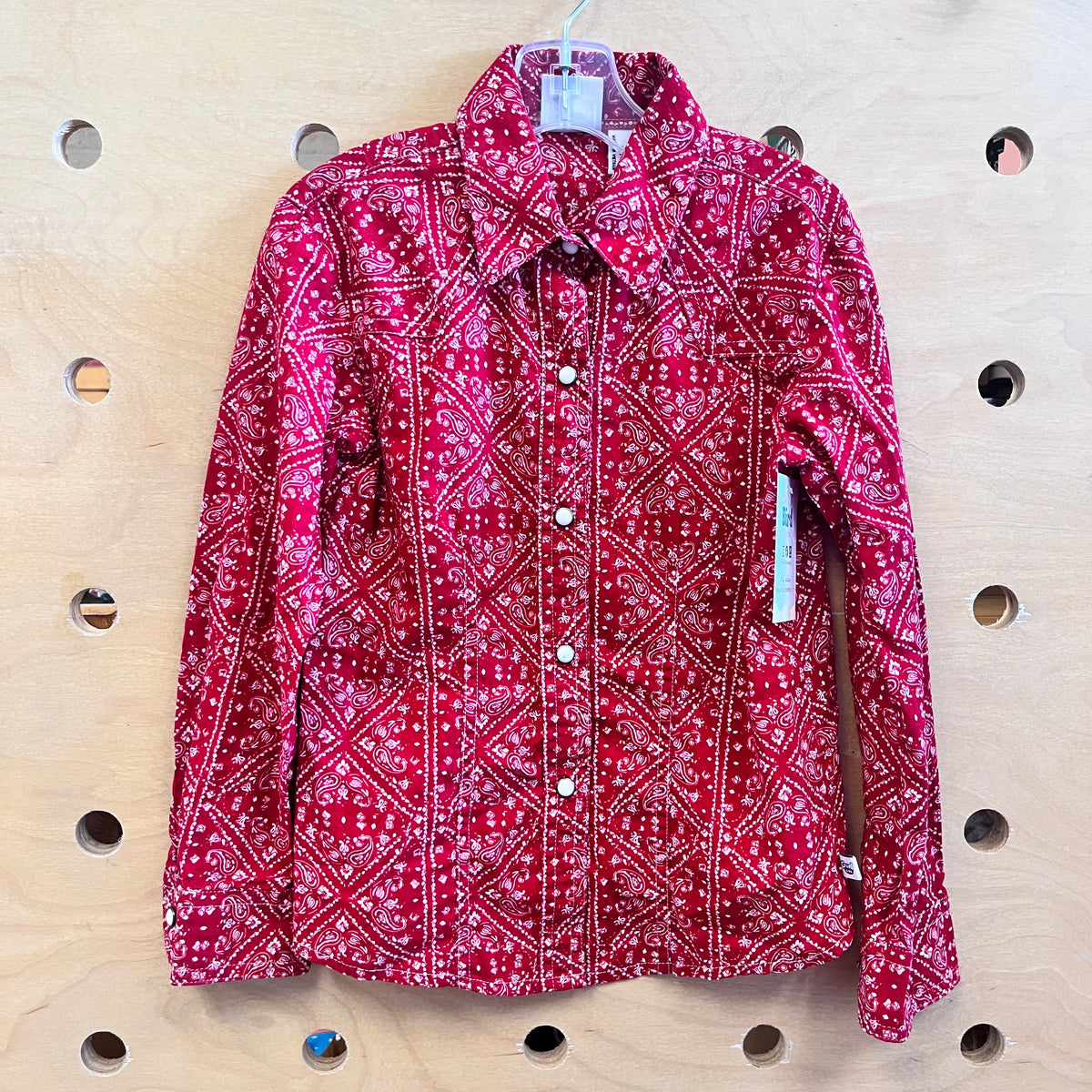 Bandana Print Western Snap Shirt