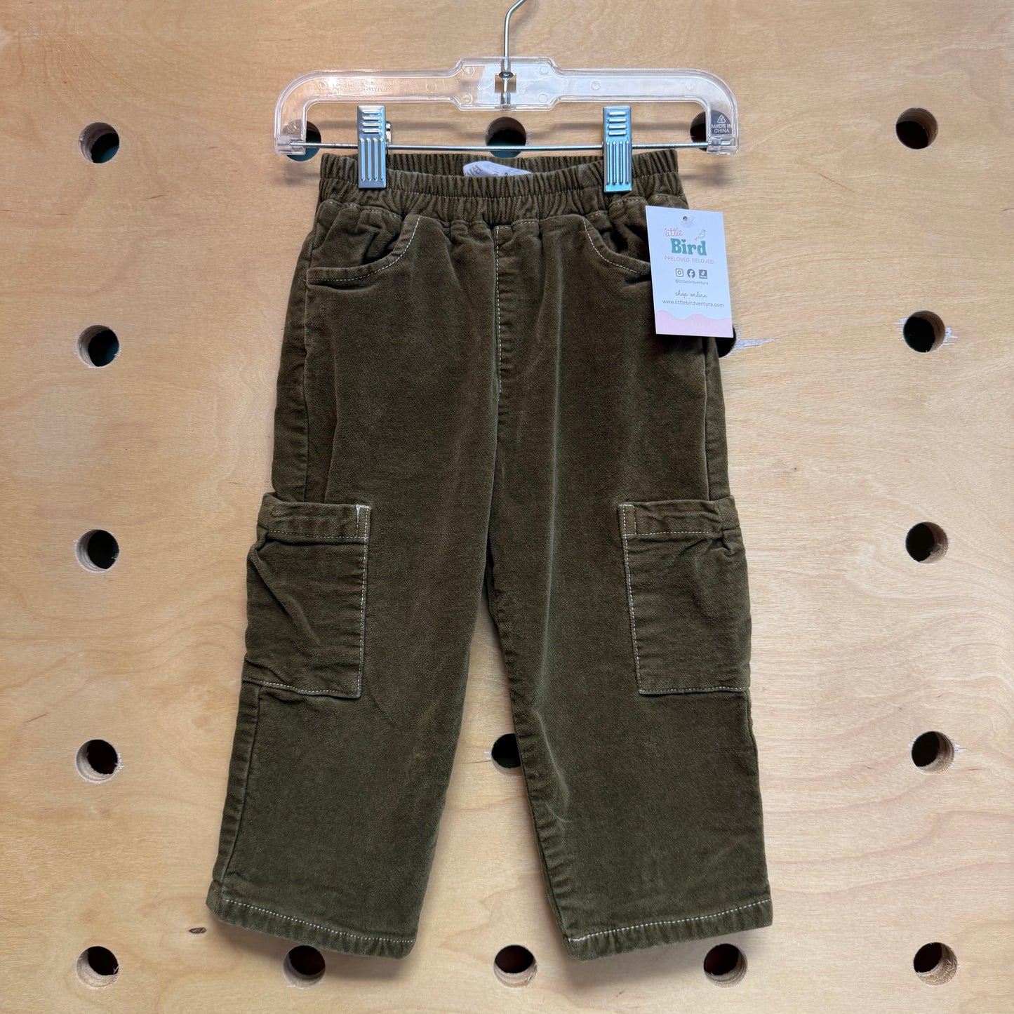 Green Cord Pocket Pants