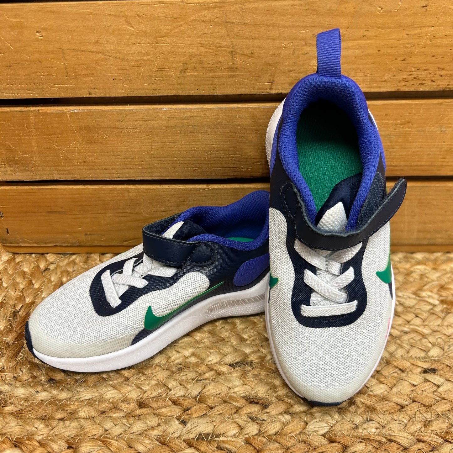 White Revolution Velcro Sneakers