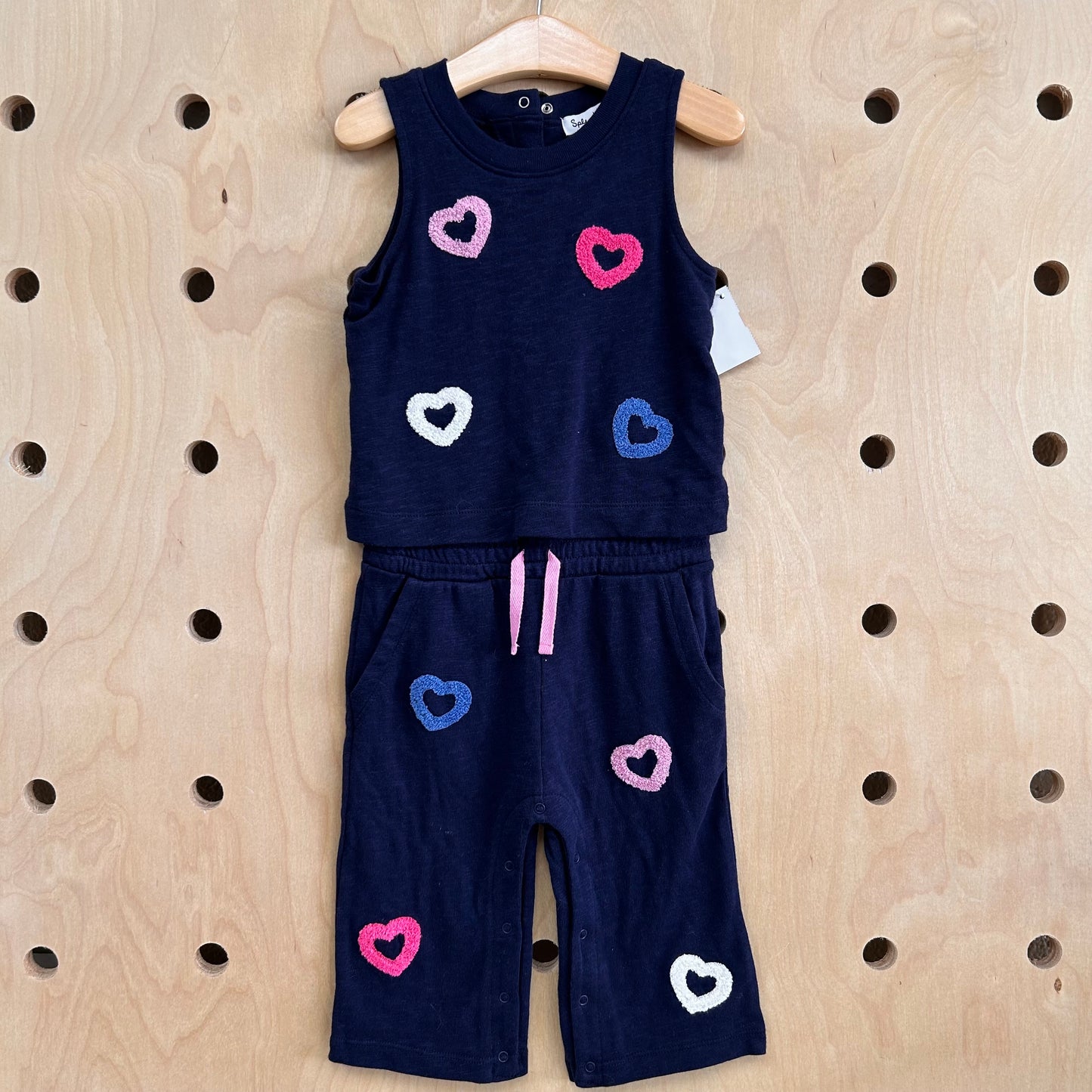 Blue Hearts Romper