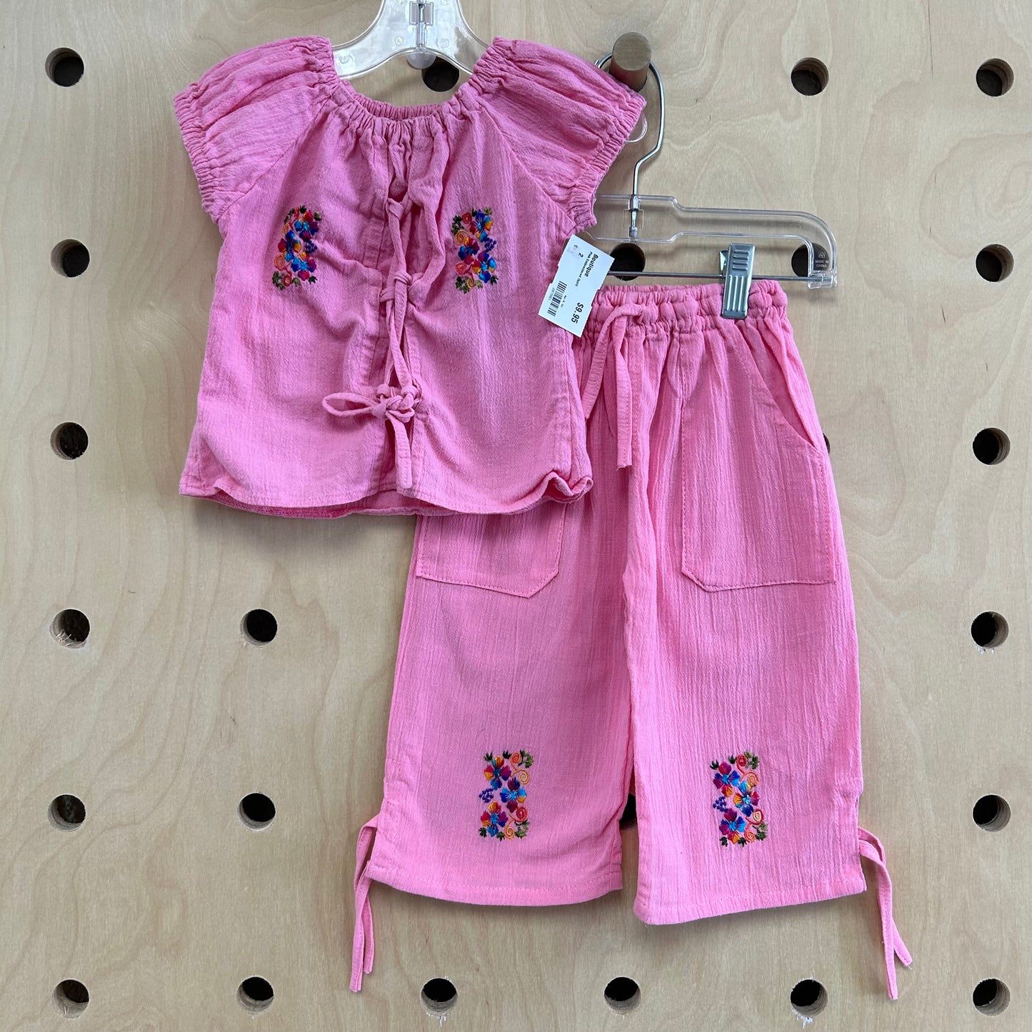 Pink Embroidered Outfit