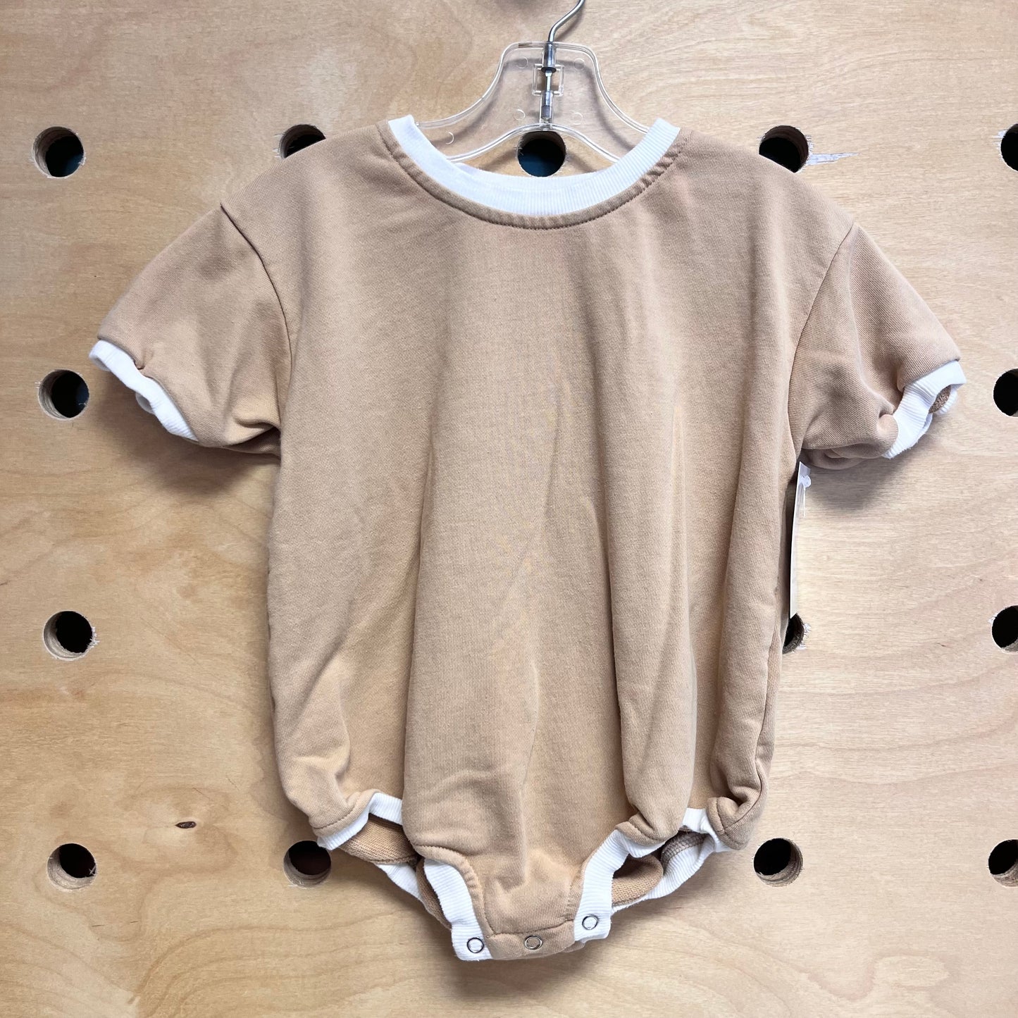 Brown/White Bubble Romper