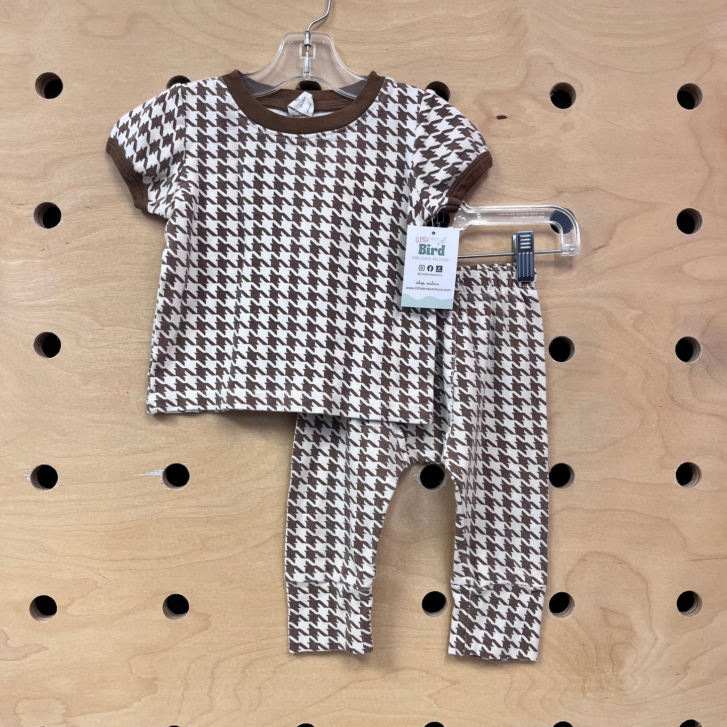 Organic Tan Houndstooth Outfit