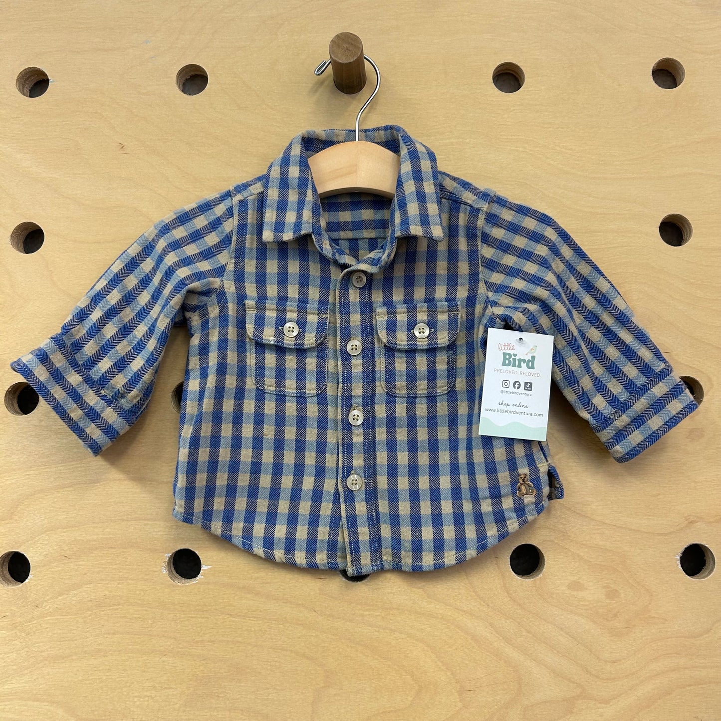 Blue & Beige Flannel