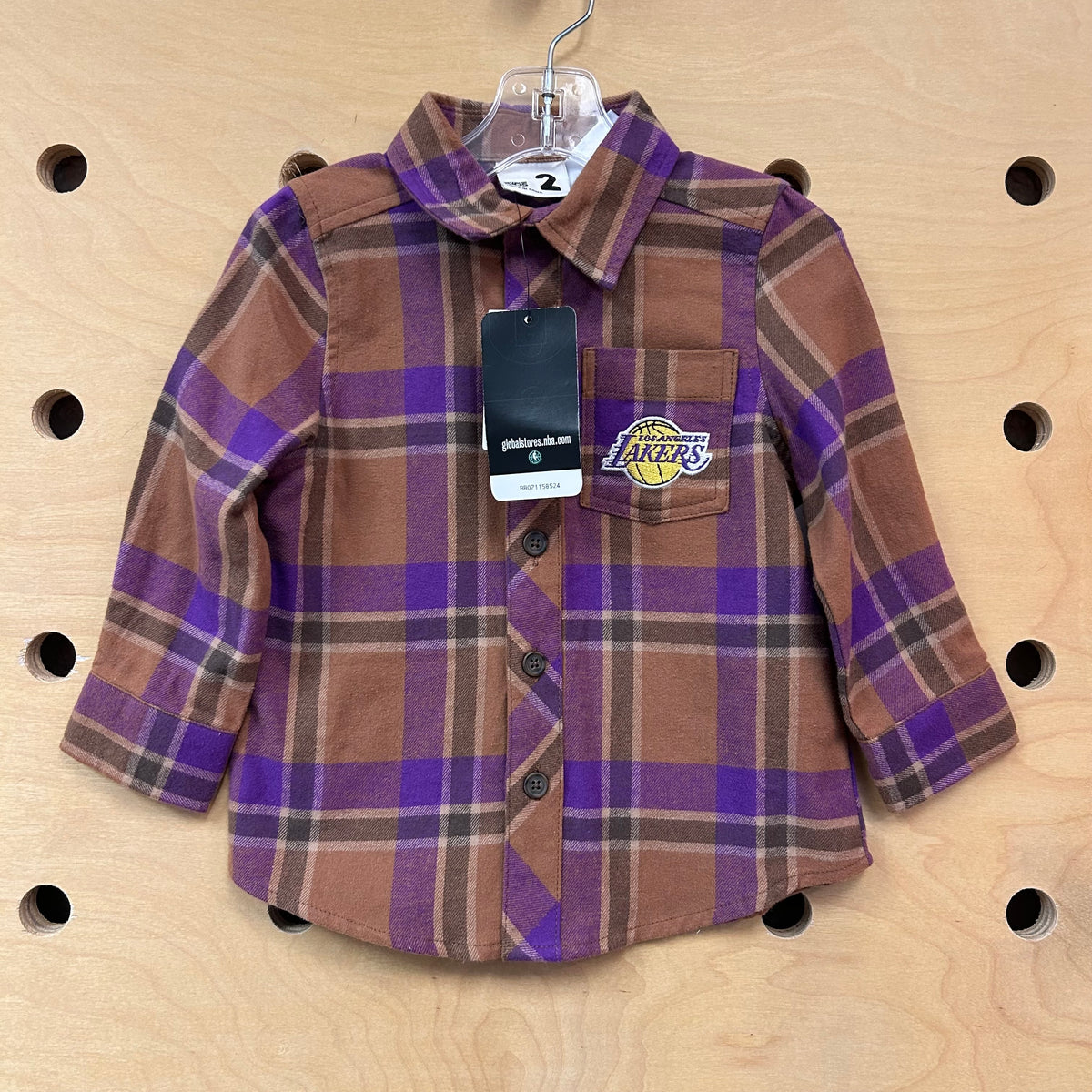 Brown & Purple Lakers Flannel NEW!