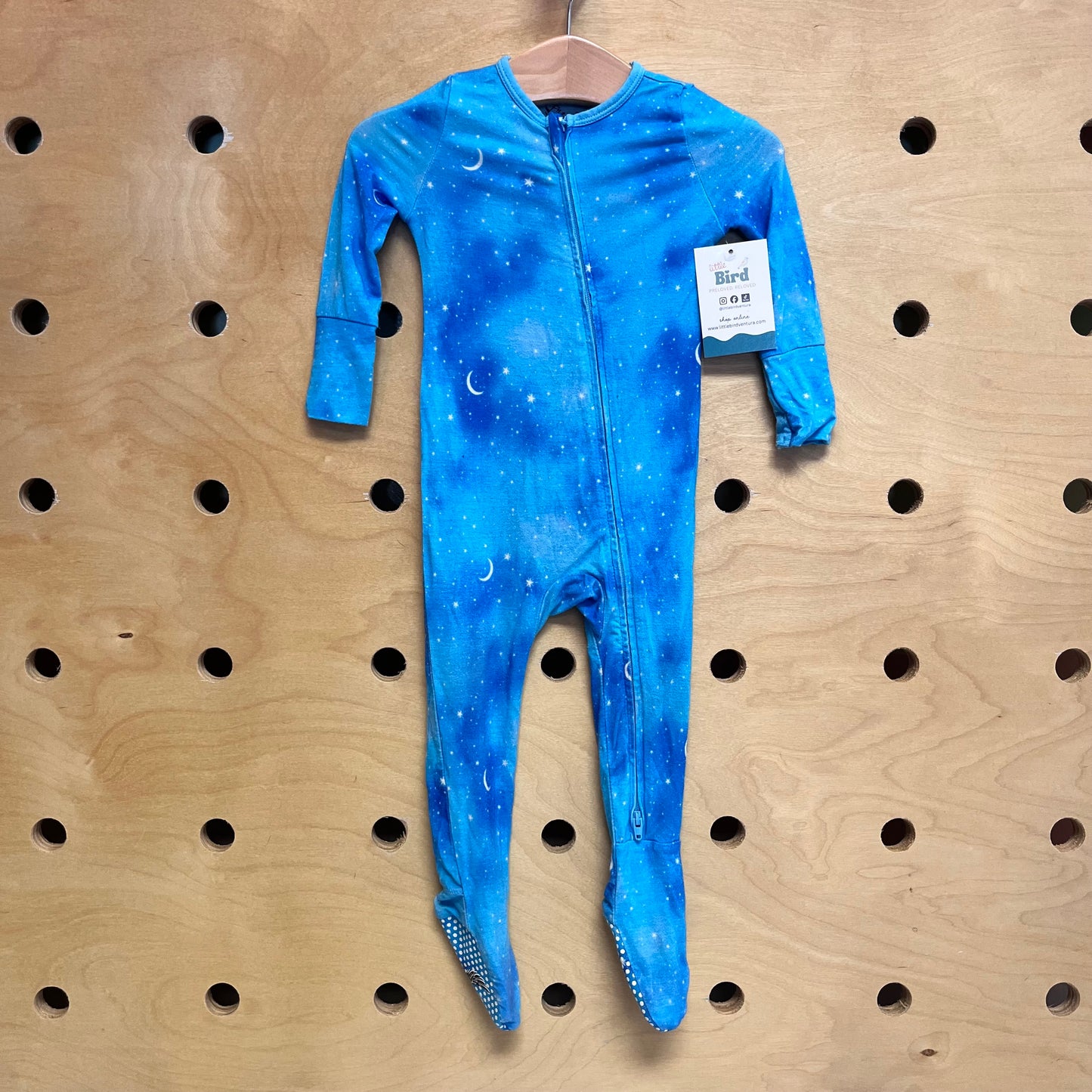Blue Celestial Bamboo Footies