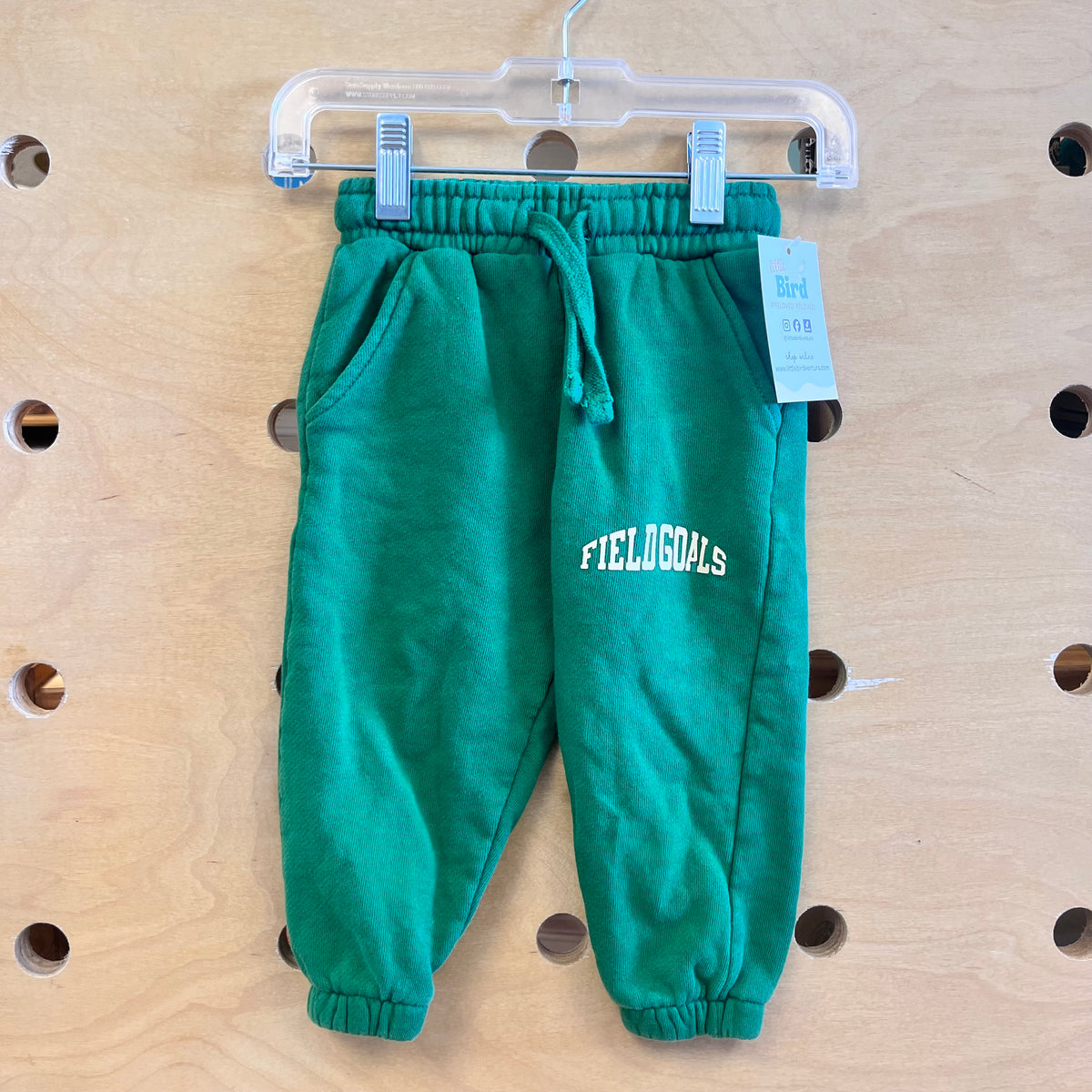 Green 'Field Goals' Drawstring Joggers