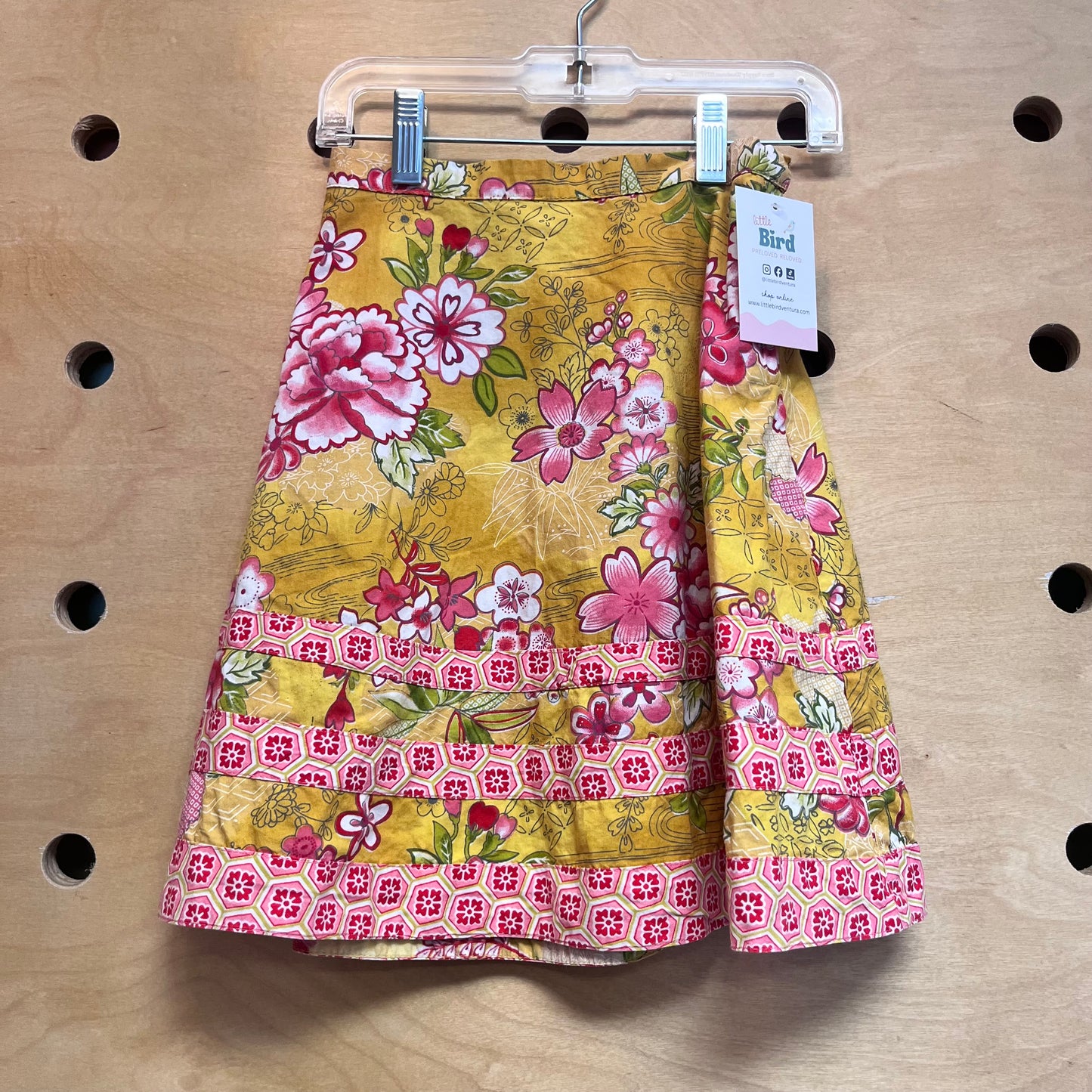 Yellow/Red Floral Skirt
