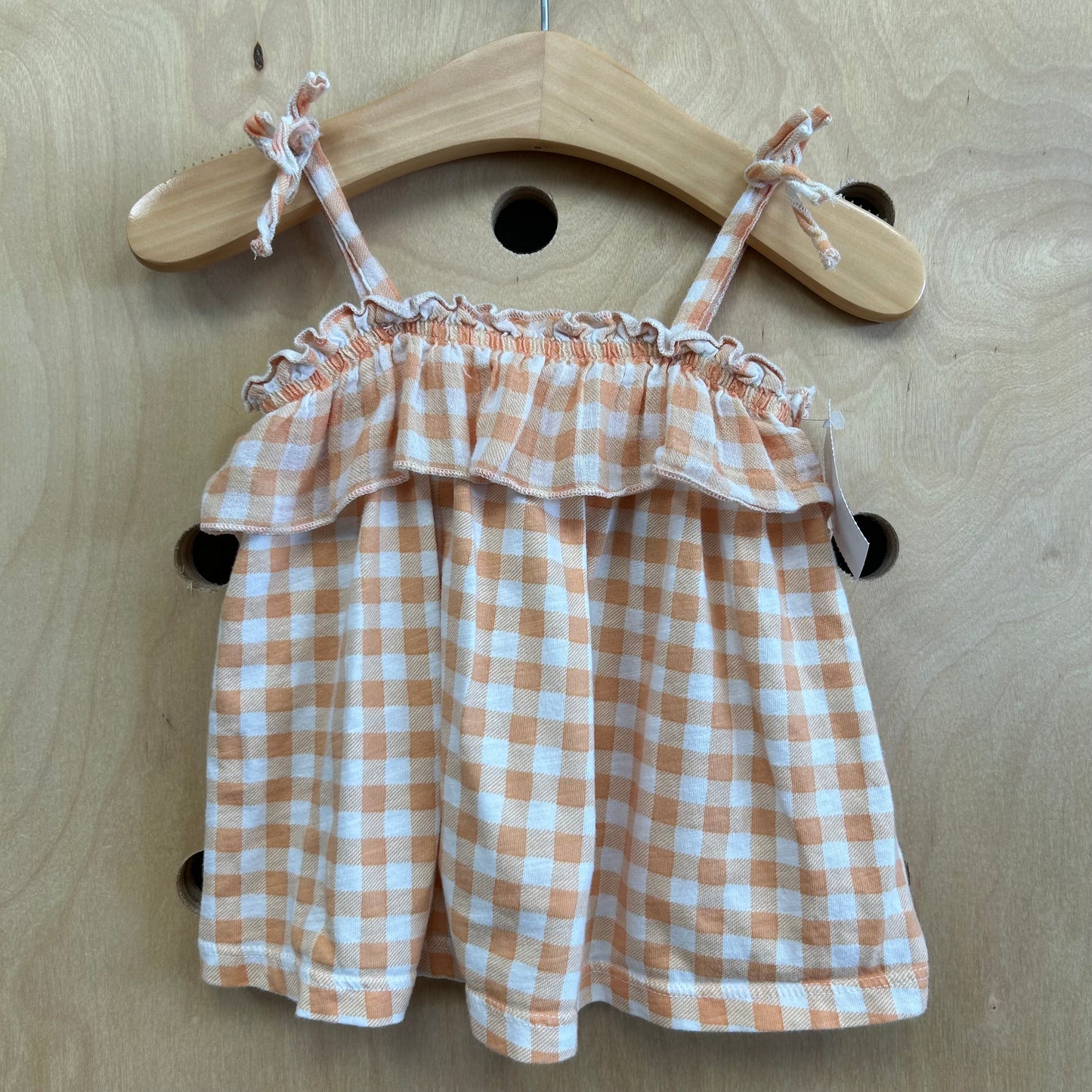 Peach Gingham Tank
