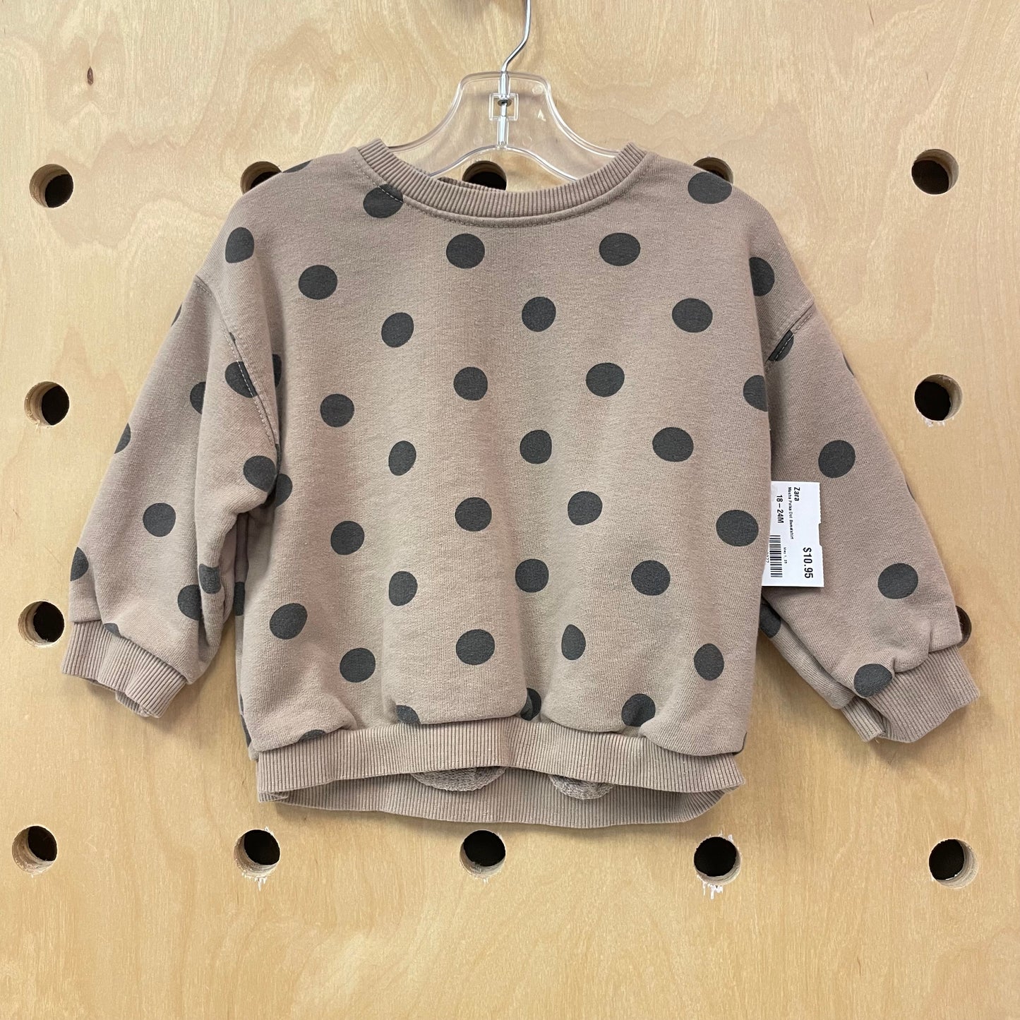 Mocha Polka Dot Sweatshirt