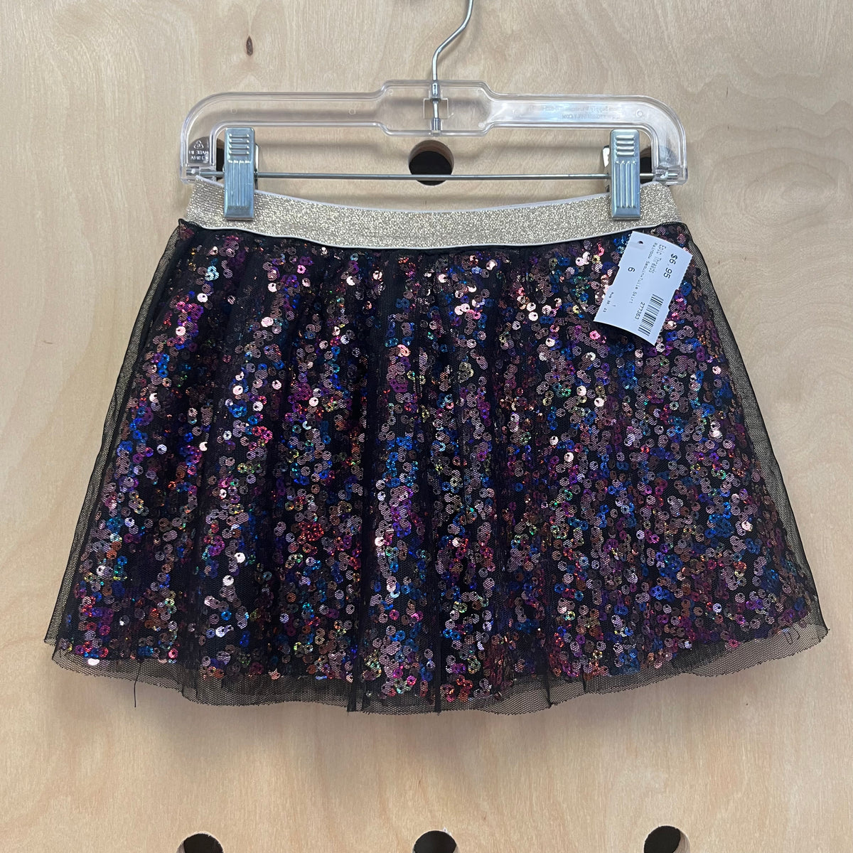 Rainbow Sequin+Tulle Skirt