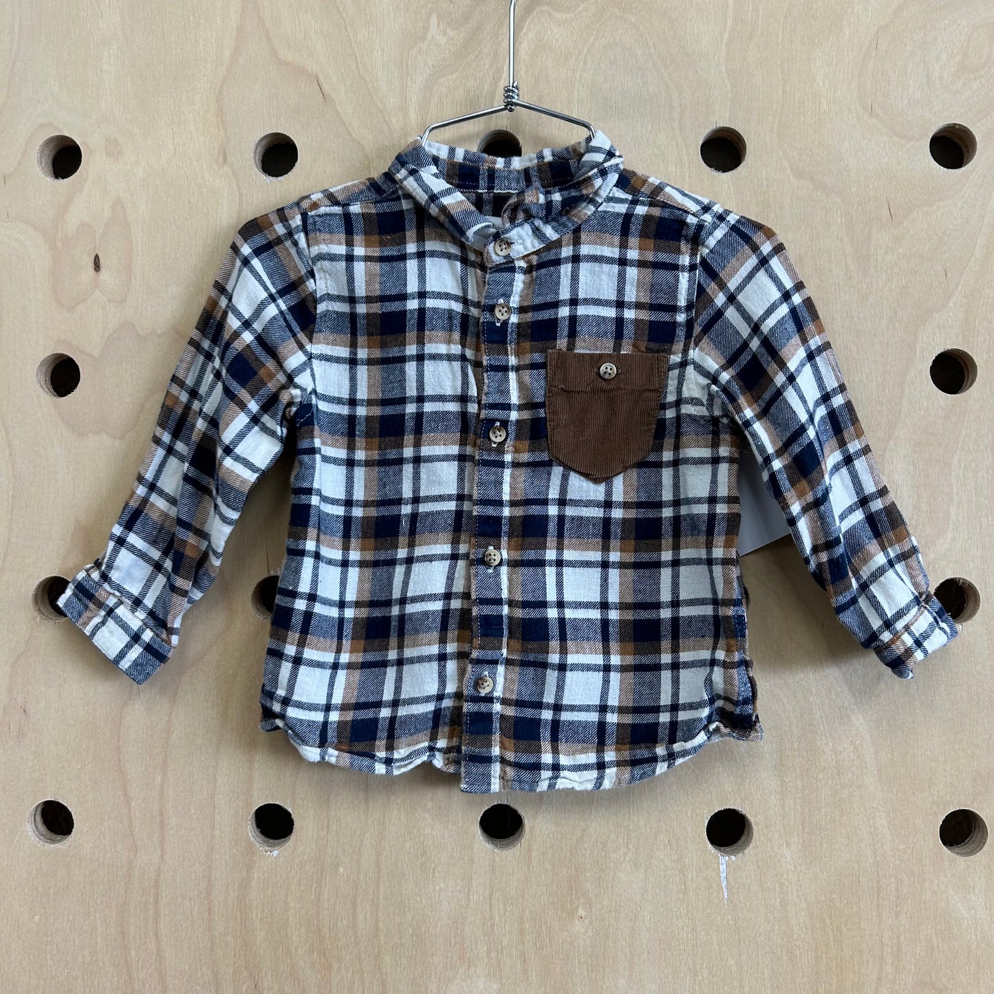 Blue + Brown Plaid Flannel