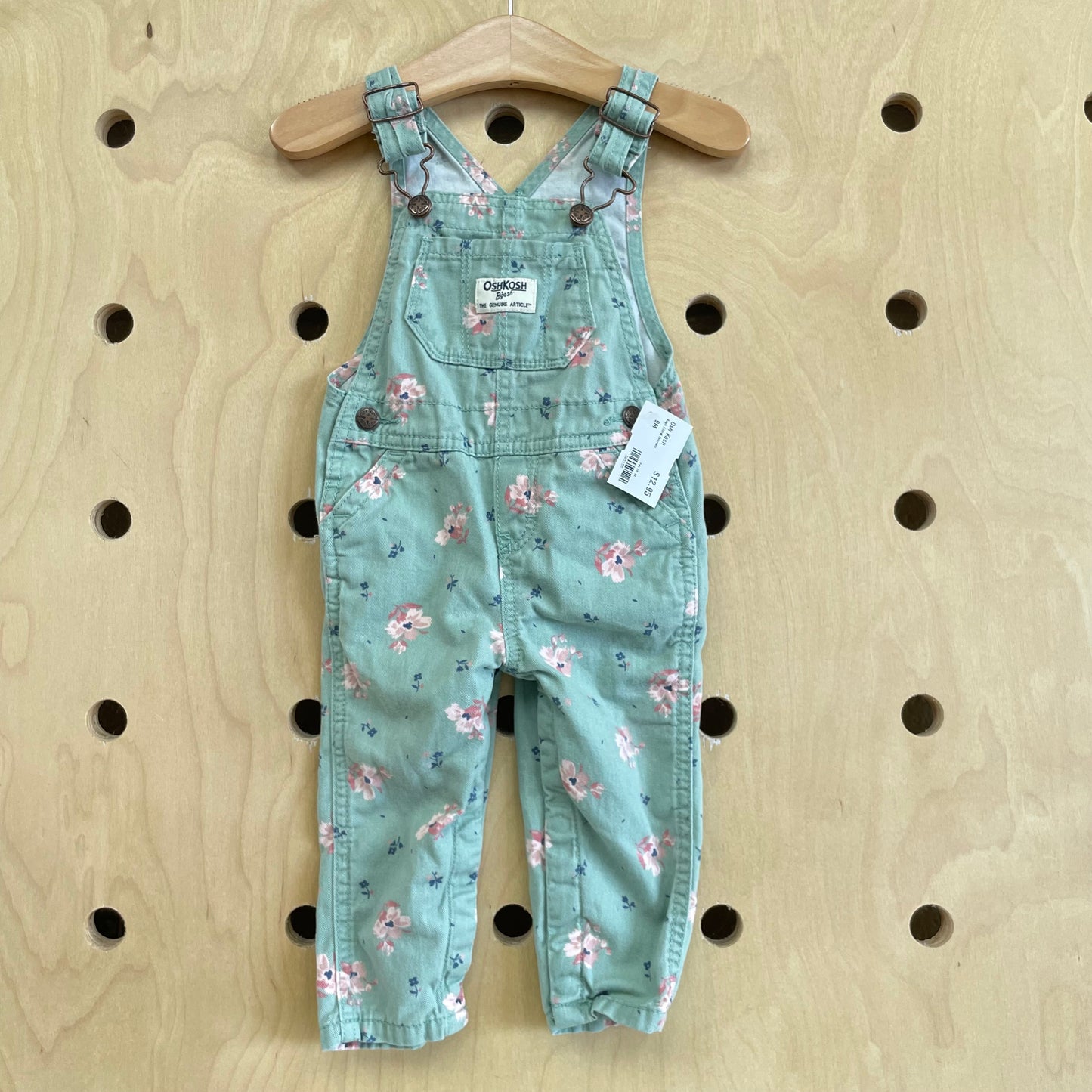 Sage Floral Overalls