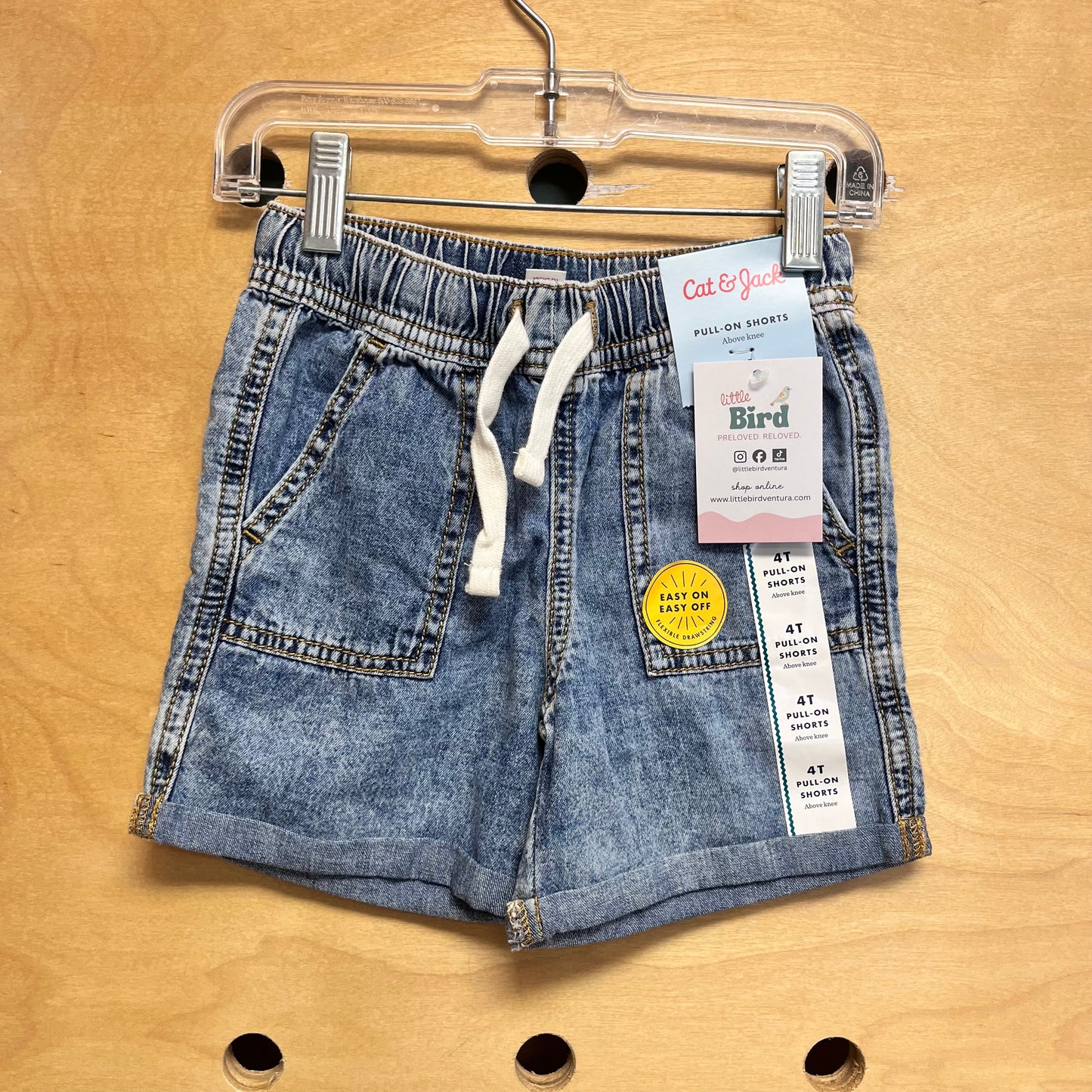 Cuffed Drawstring Denim Shorts NEW!