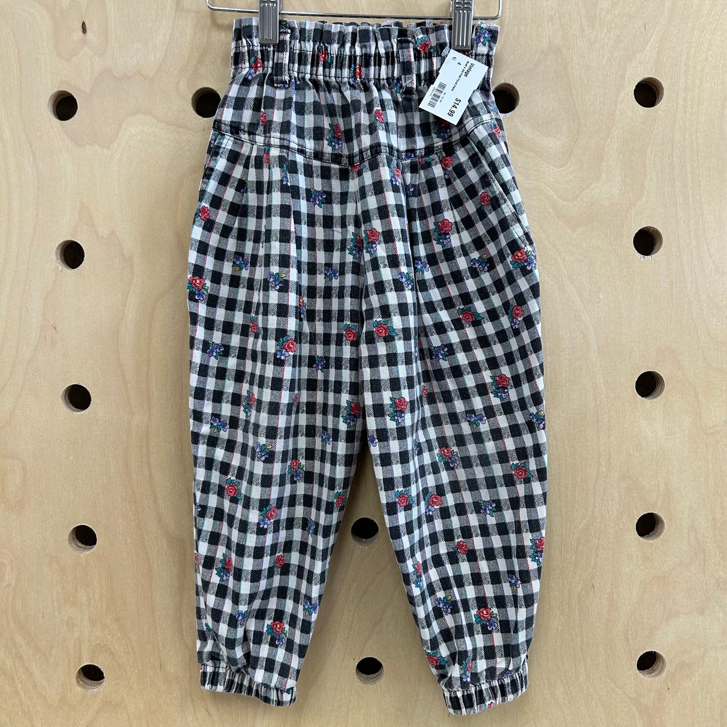 Noah's Ark Plaif Floral Pants