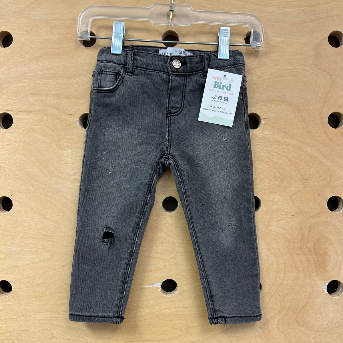 Grey Distressed Denim