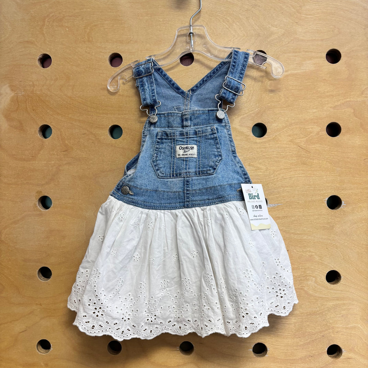 White Eyelett Denim Skirtall