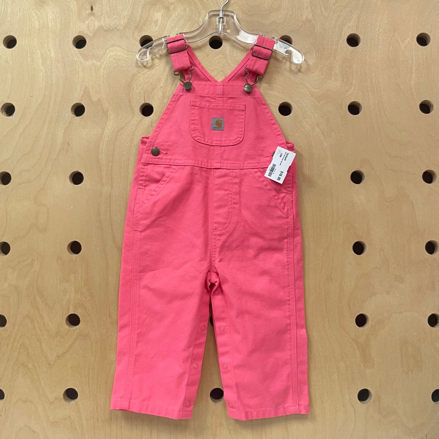 Hot Pink Denim Overalls