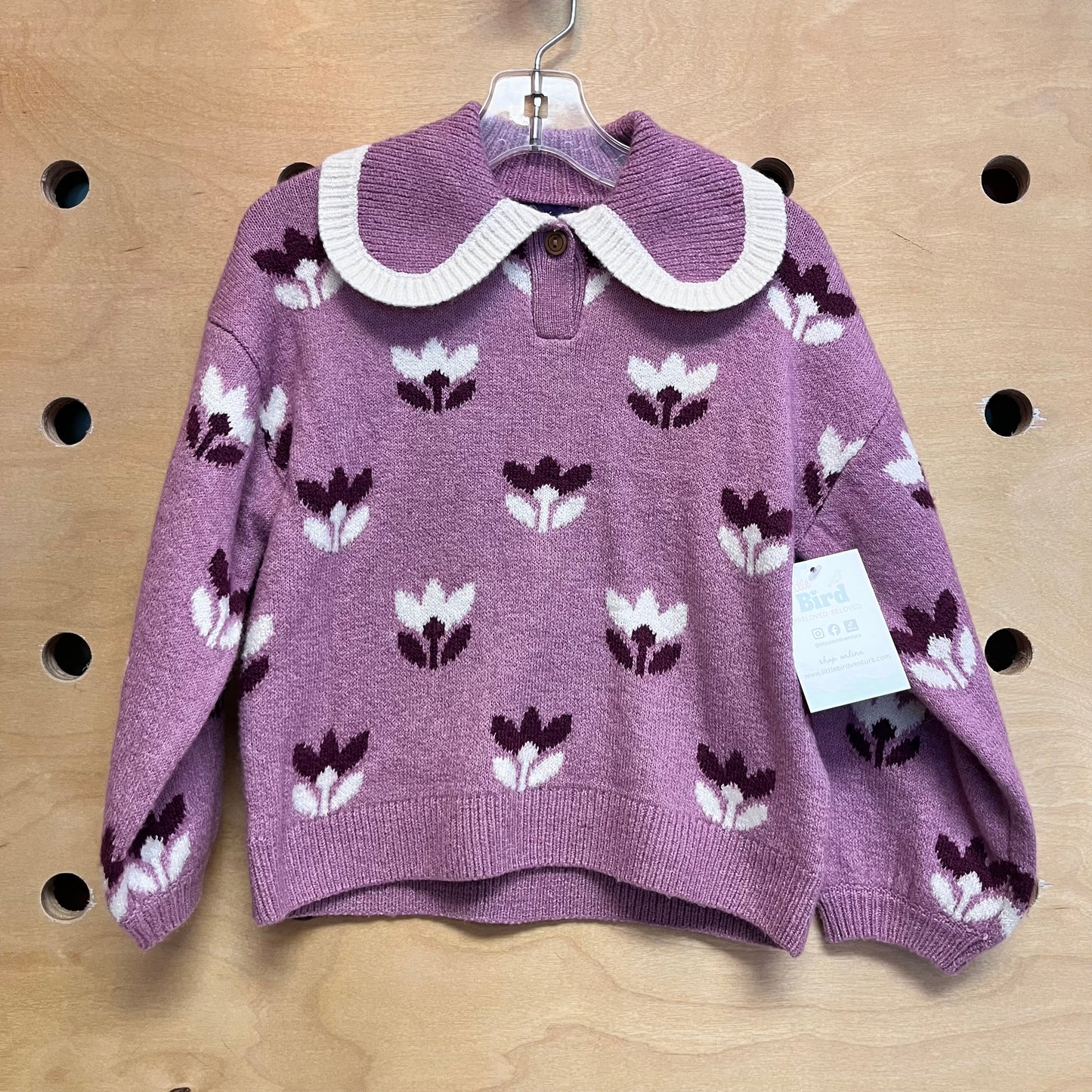 Lavender Tulips Sweater
