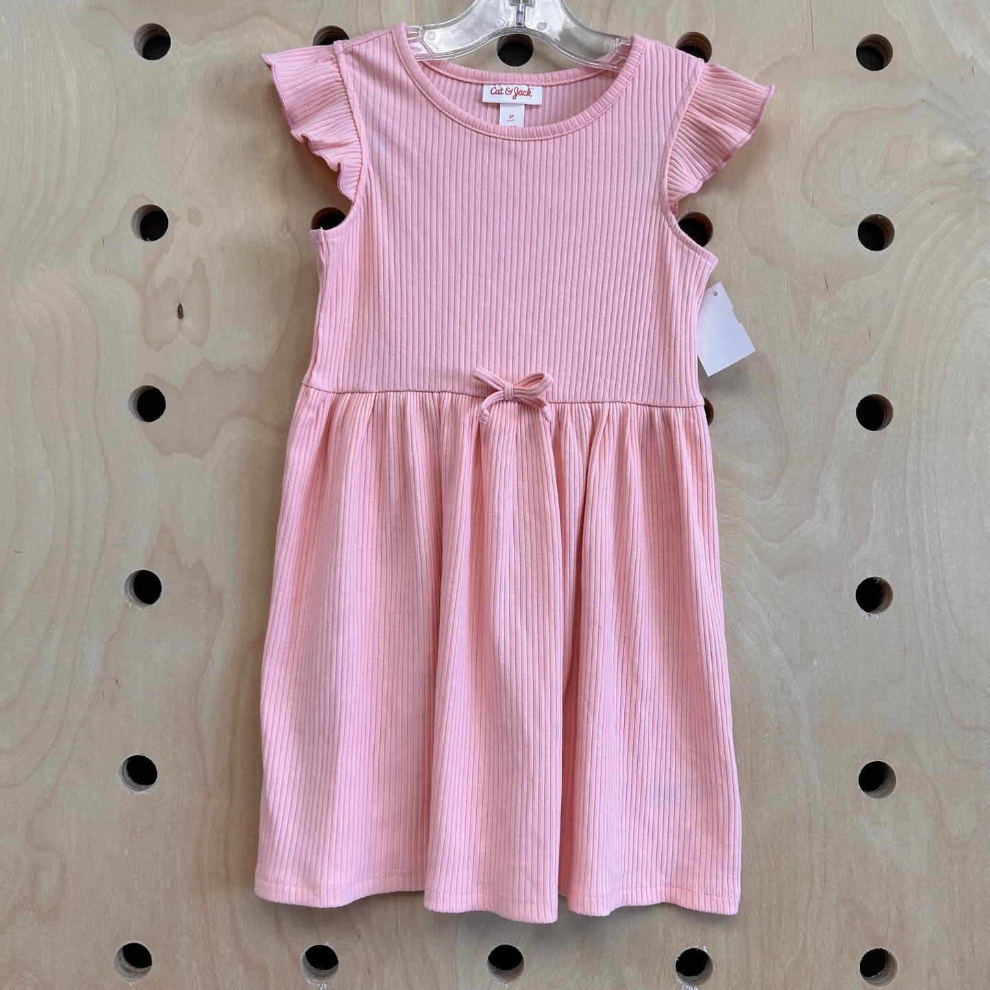 Pink Ribbed Dress