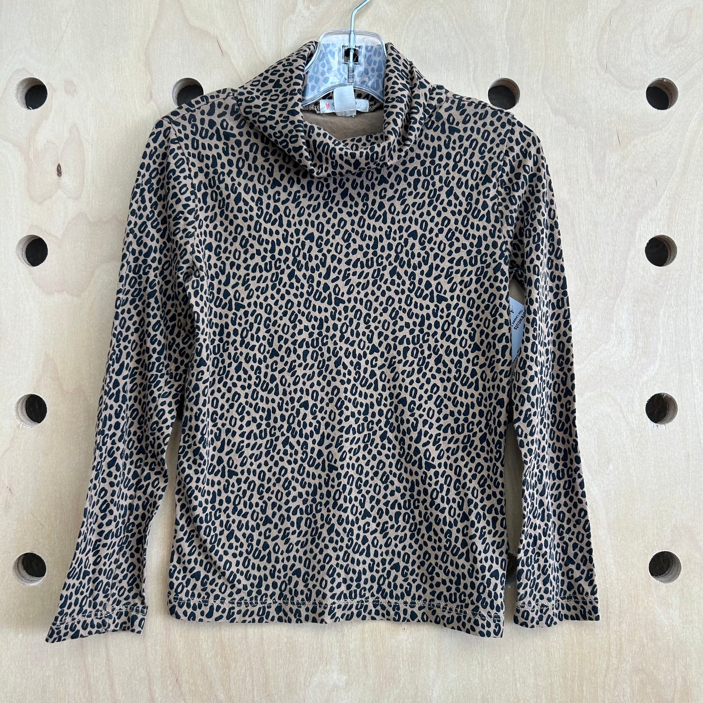 Thin Leopard Turtleneck