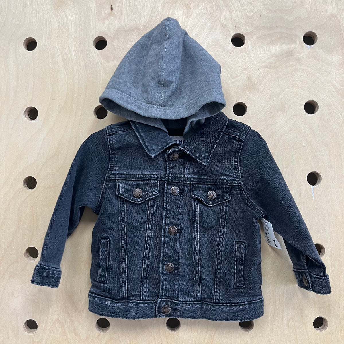 Black Denim Hooded Jacket
