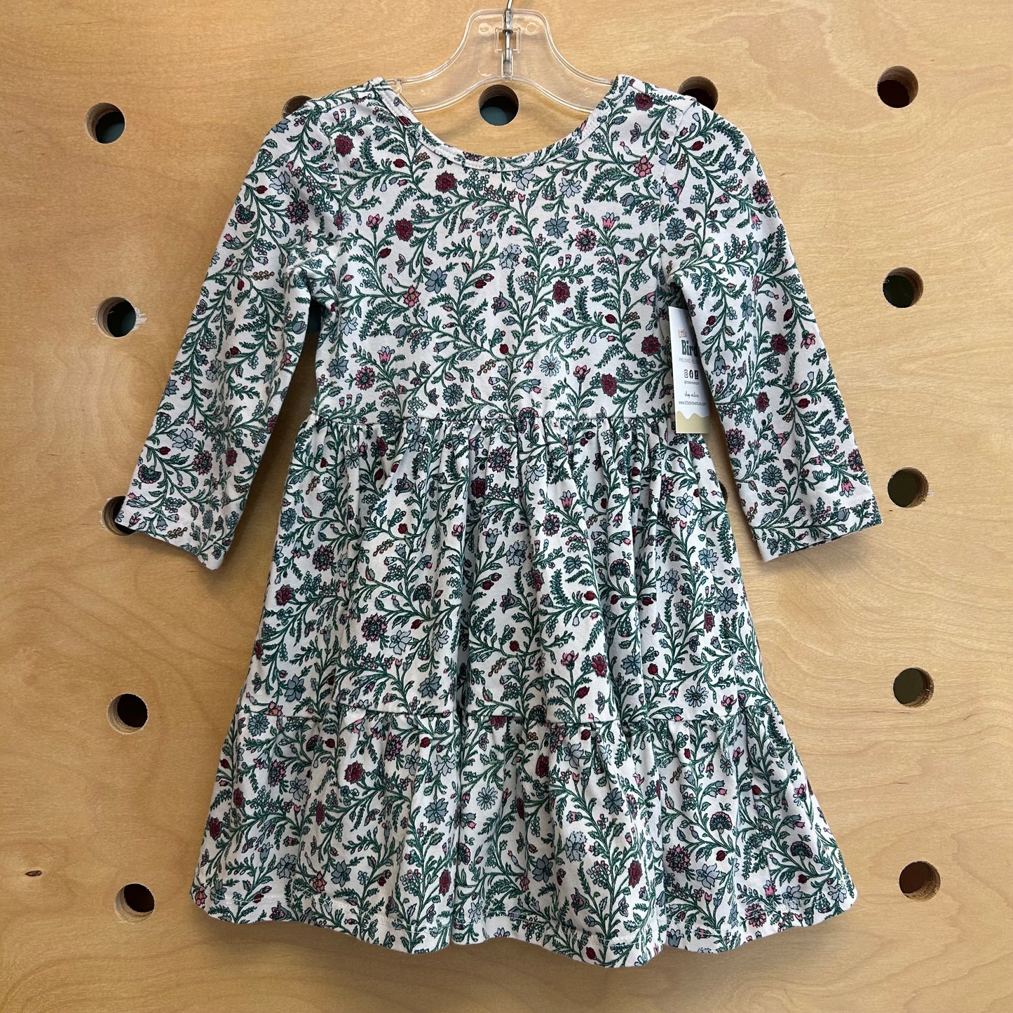 White/Green Floral Dress
