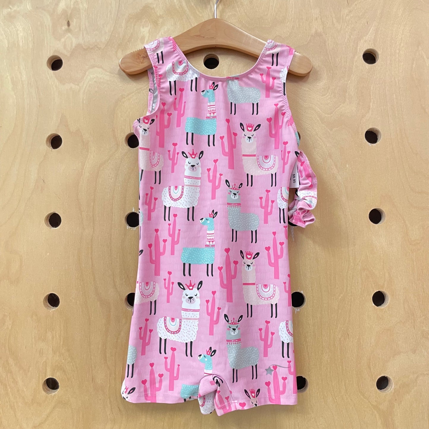 Pink Cactus Llames Unitard + Scrunchie