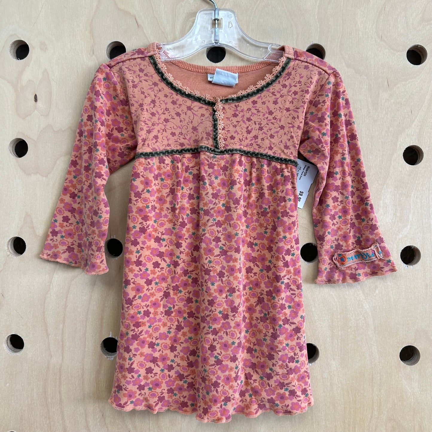 Orange Floral Dress