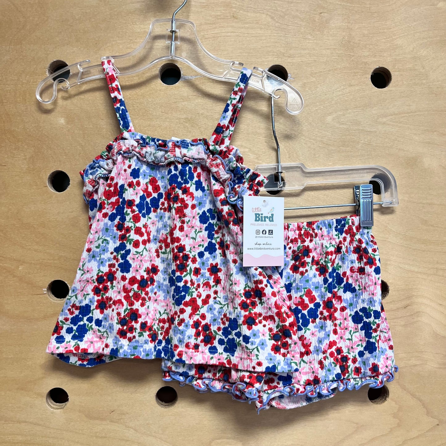 Red/Blue Floral Outfit