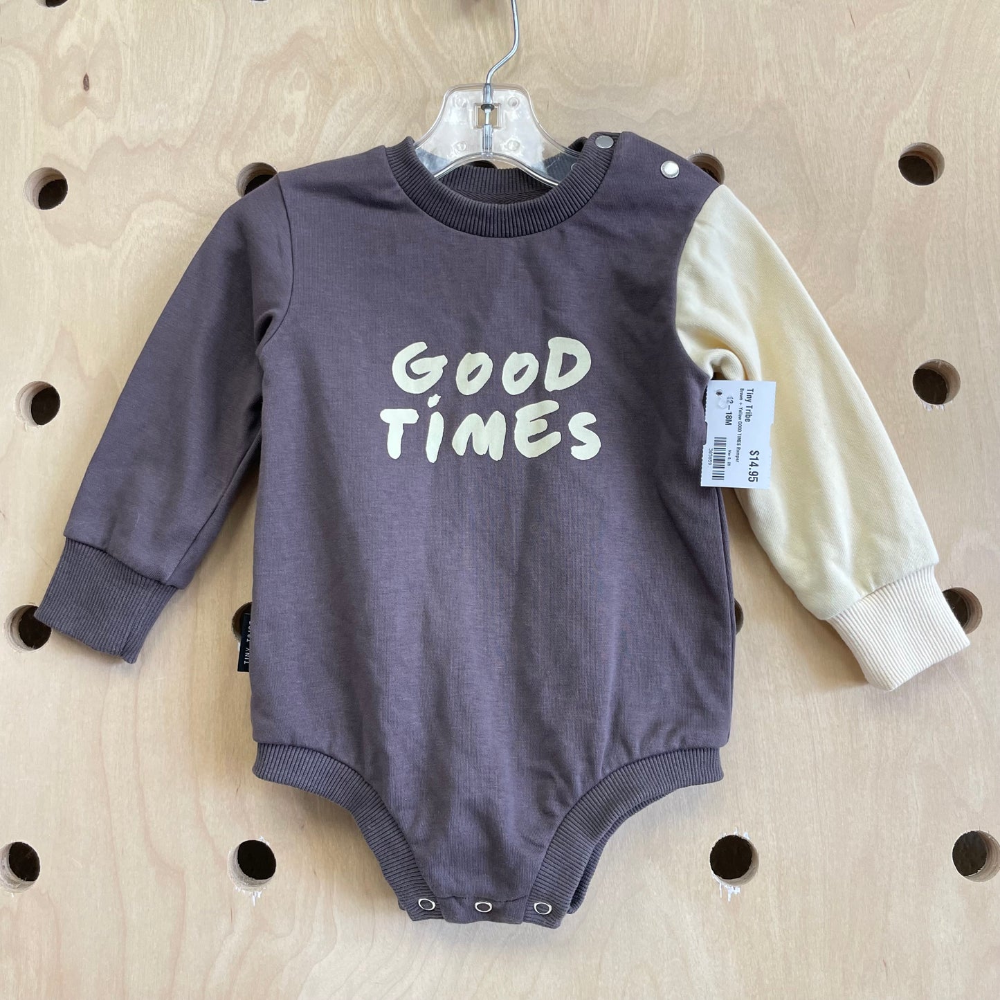 Brown + Yellow GOOD TIMES Romper