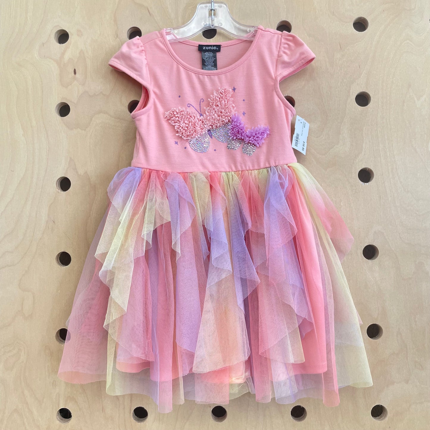 Pink Butterfly Tulle Dress