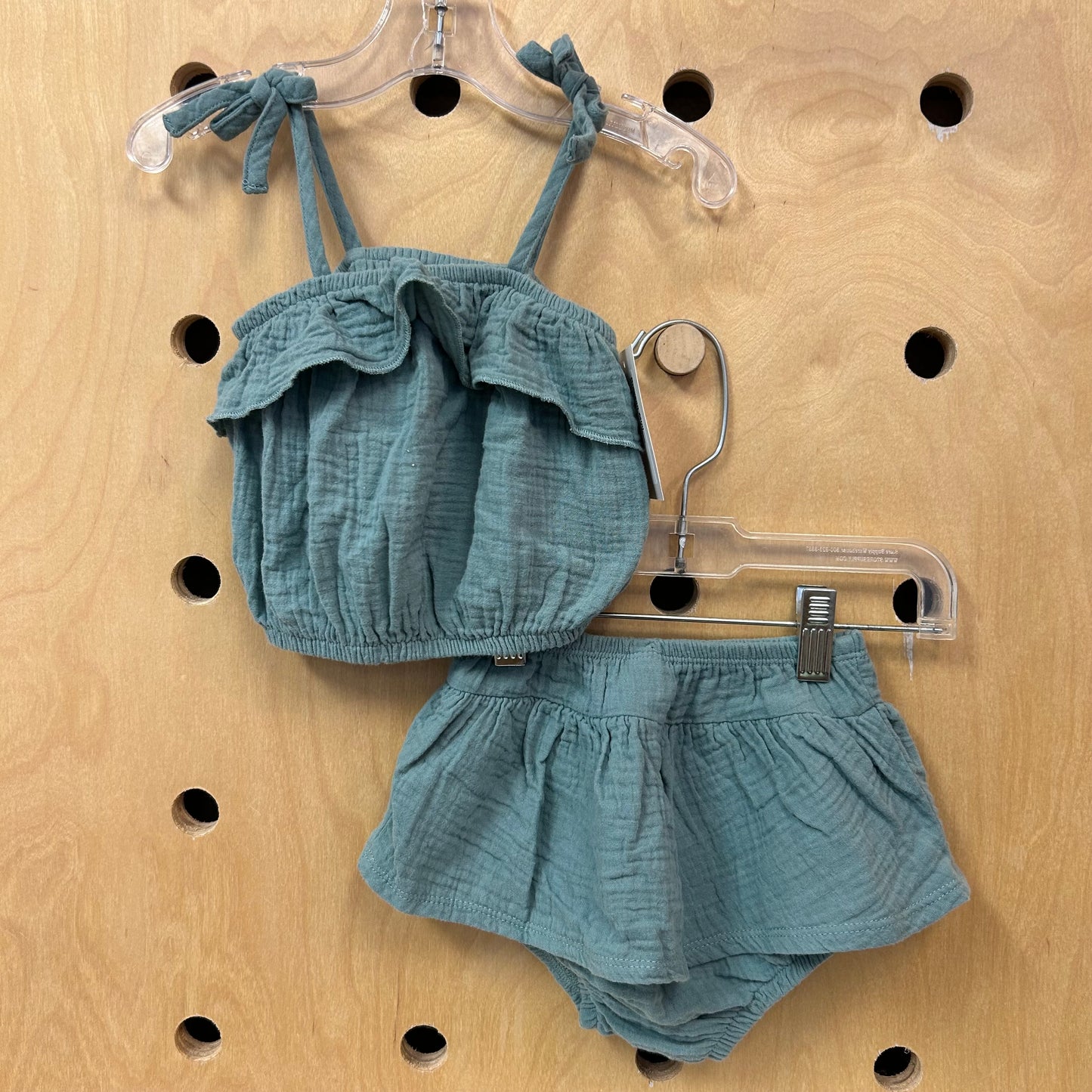 Blue Gauze Tank & Shorts