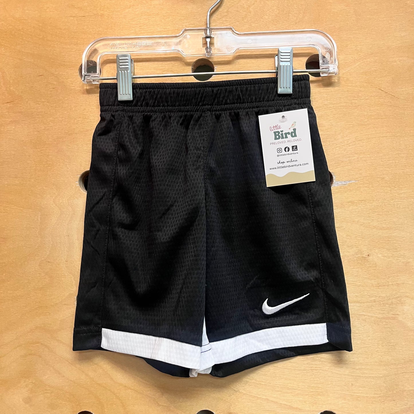 Black/White Mesh Dri Fit Shorts