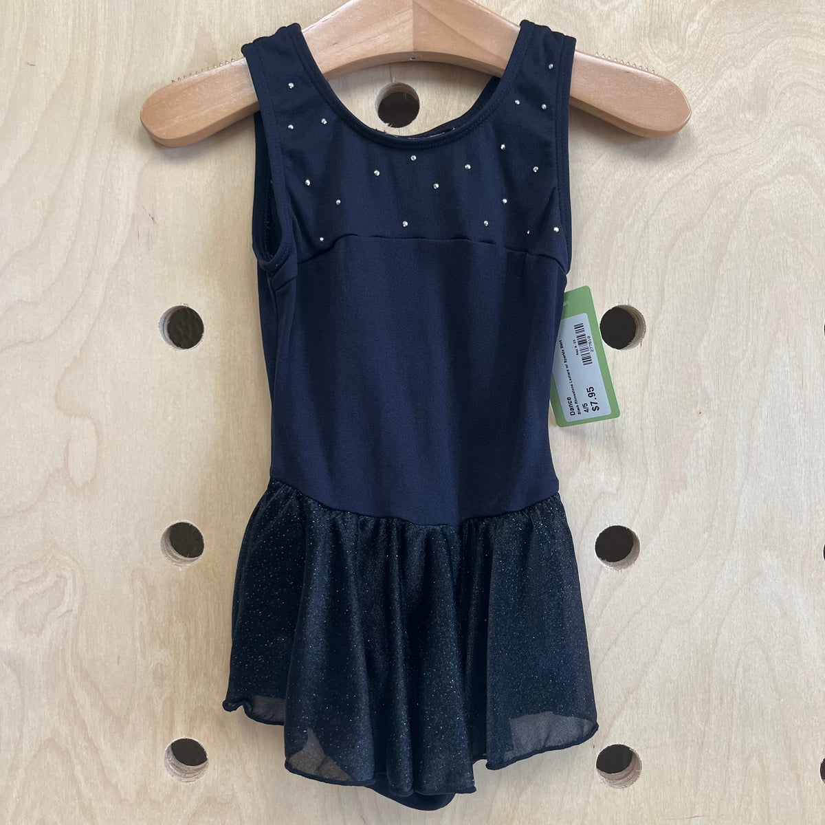 Black Rhinestone Leotard w/ Sparkle Skirt