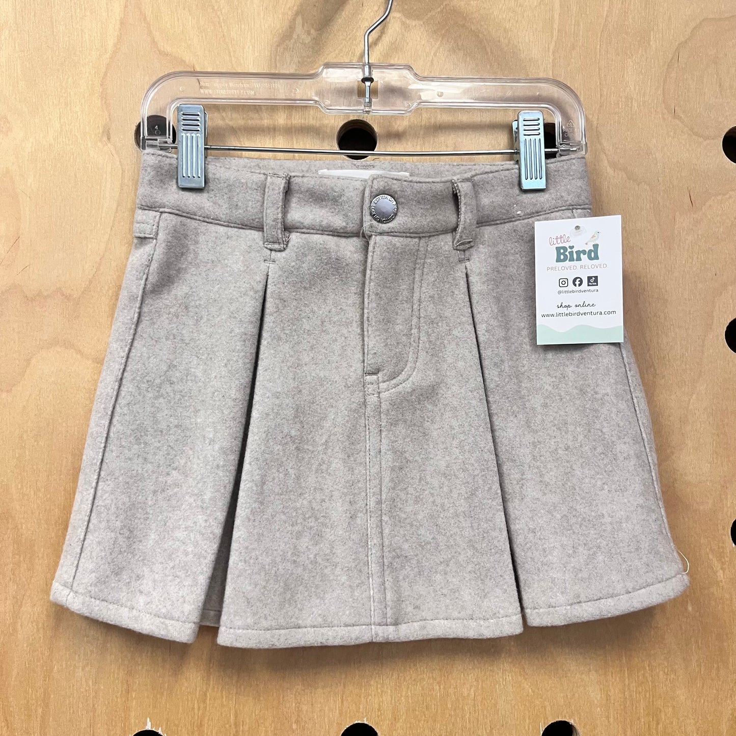 Tan Pleated Skort