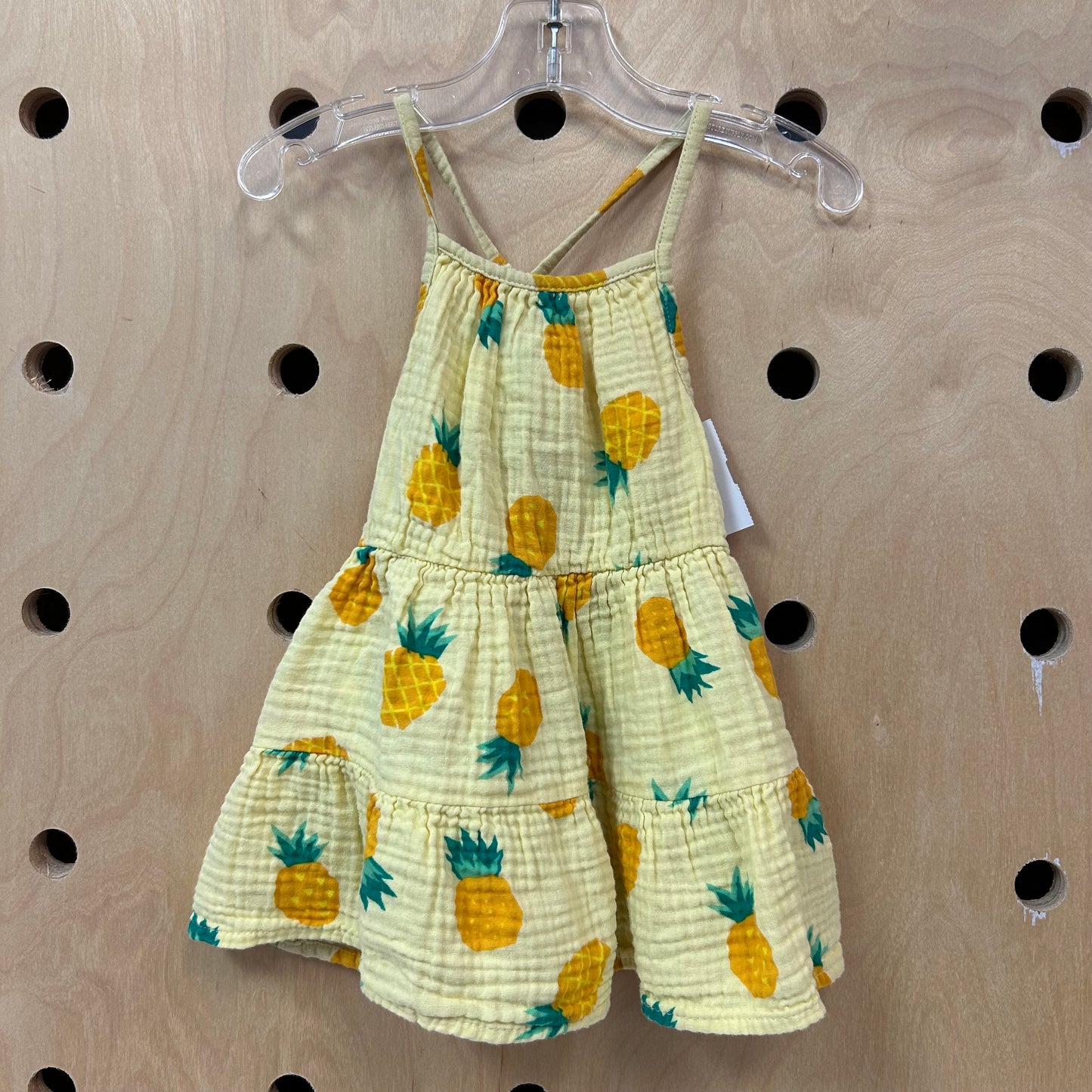 Yellow Pineapple Gauze Dress
