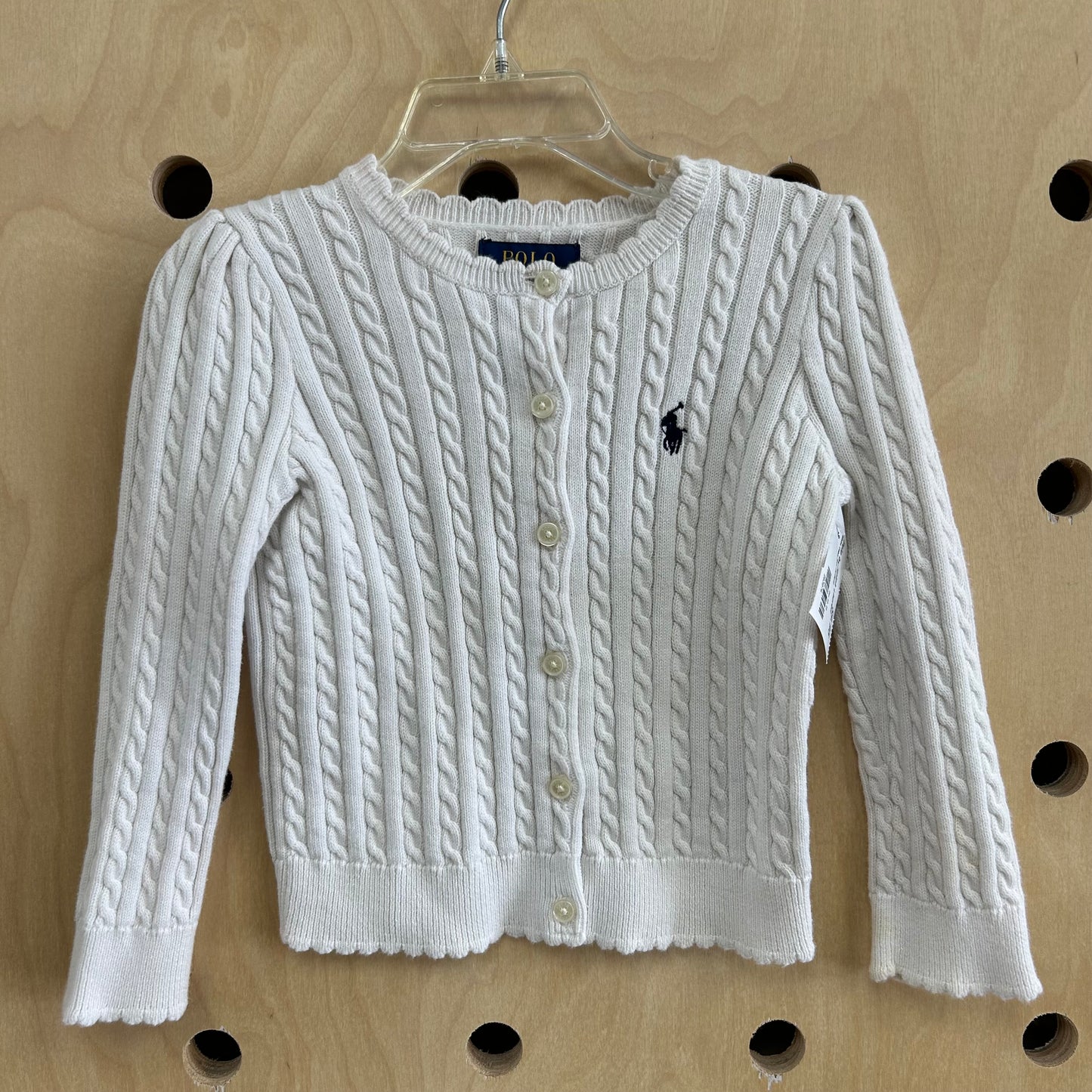 White Cable Knit Cardigan