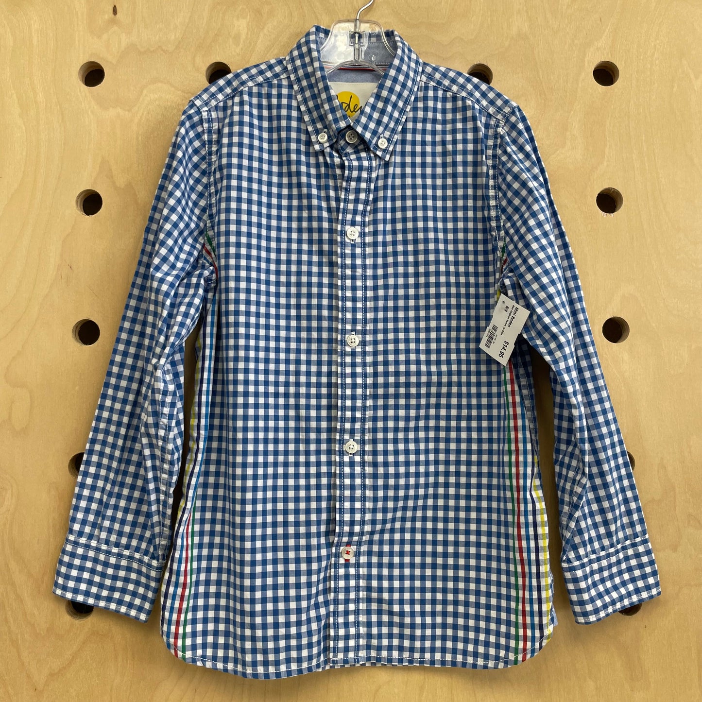 Blue Gingham Button Up Shirt