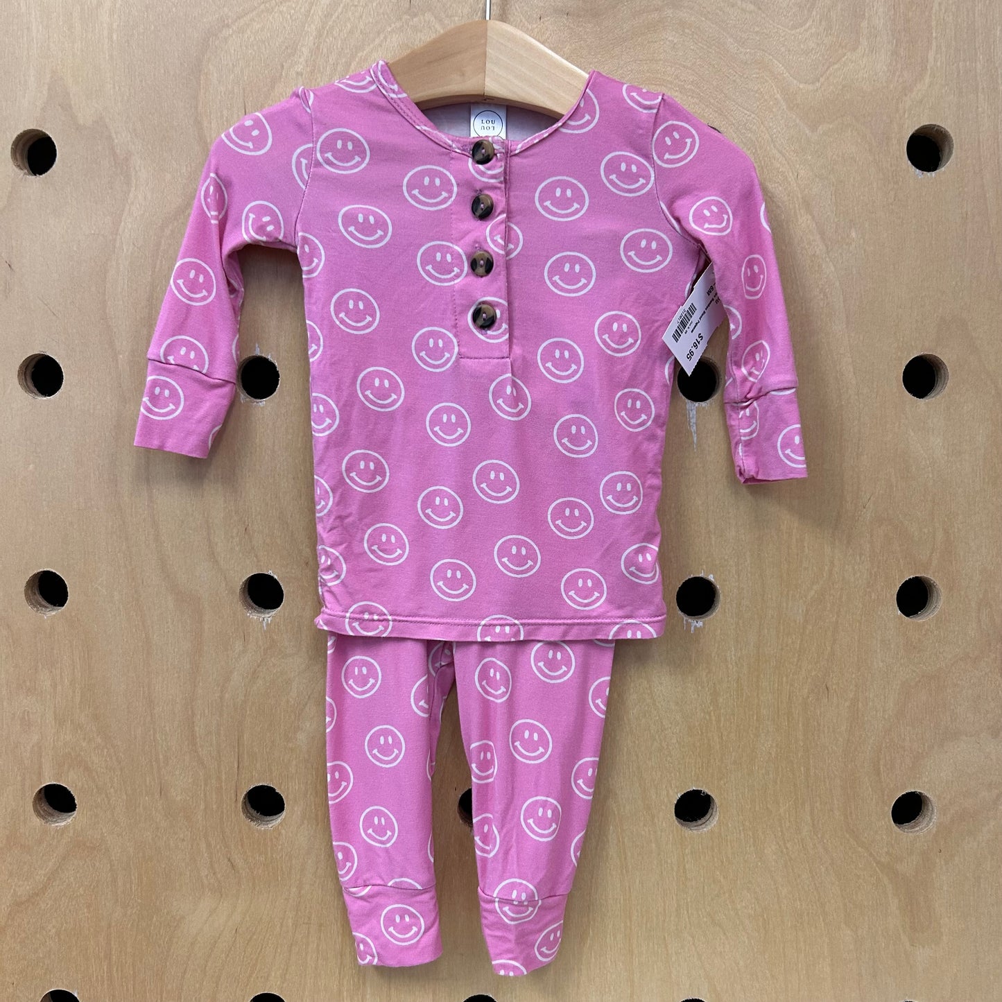 Pink Smileys Bamboo Blend Pajamas